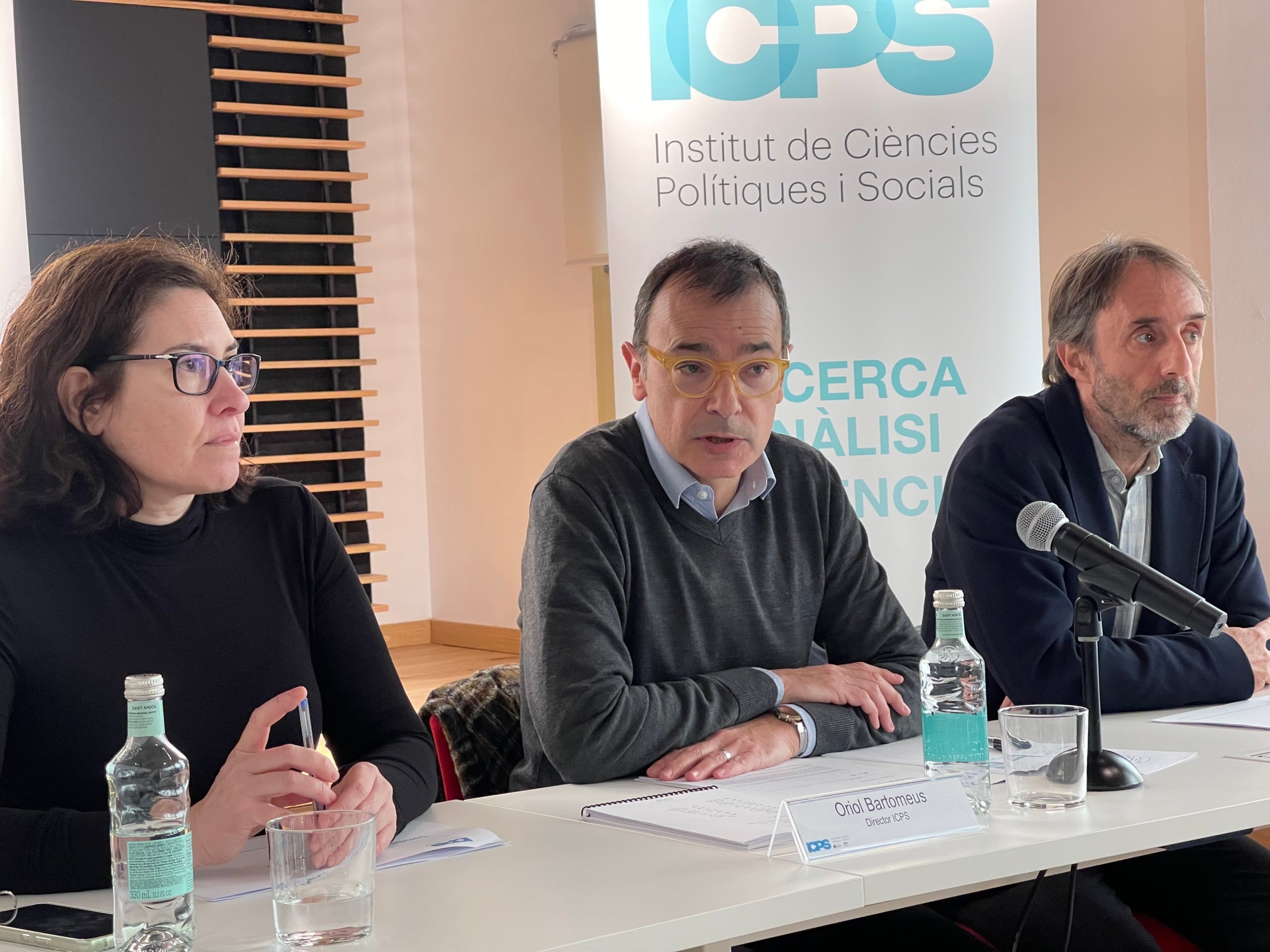 Oriol Bartomeus, en la presentació de l'enquesta de l'ISPC/Quico Sallés