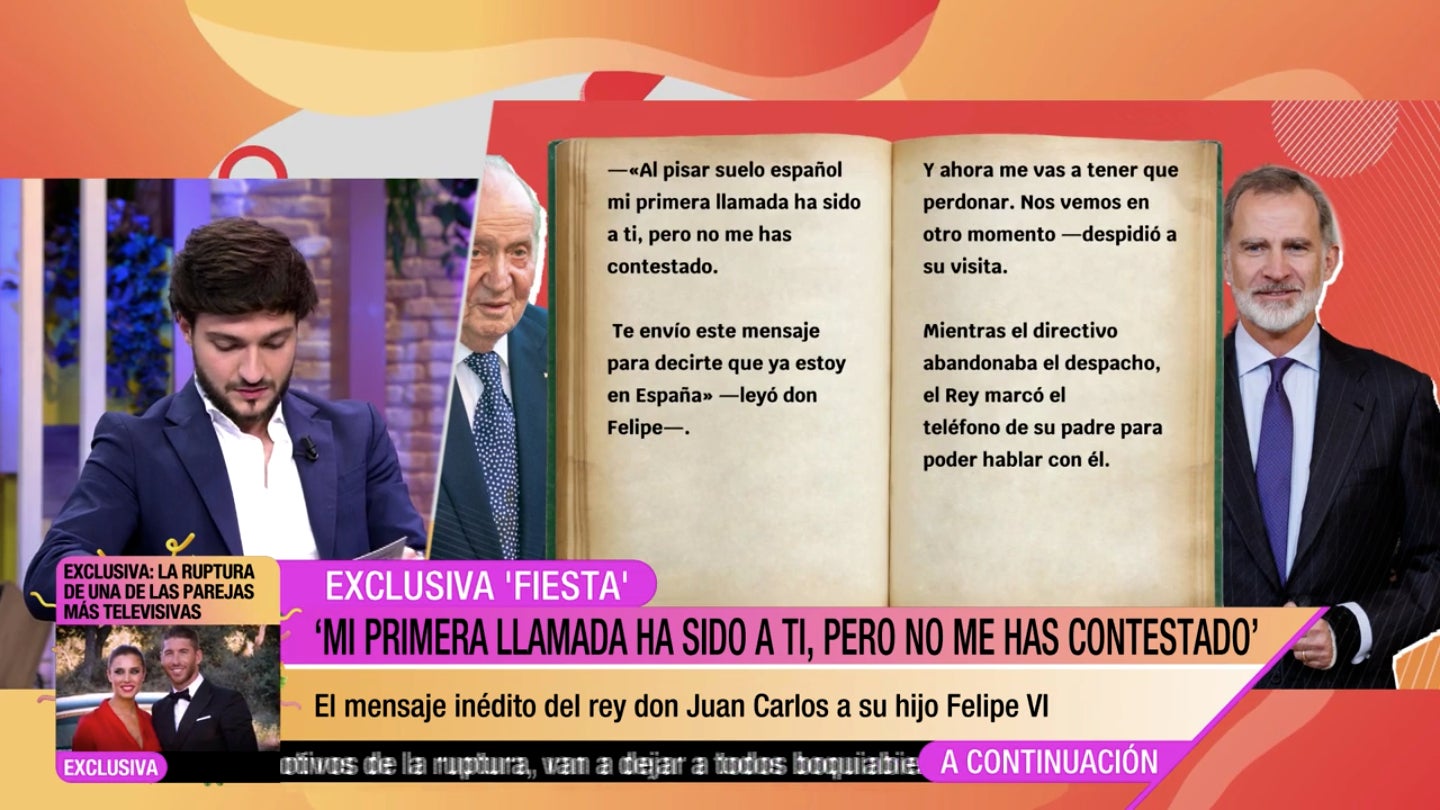 Joan Carles de Borbó, molest amb Felip - Telecinco