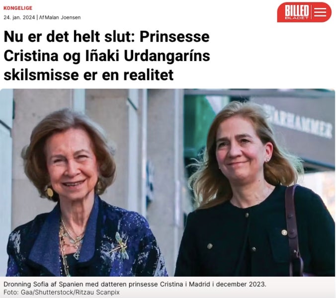 Las revistas danesas explican què ha pasado con Cristina