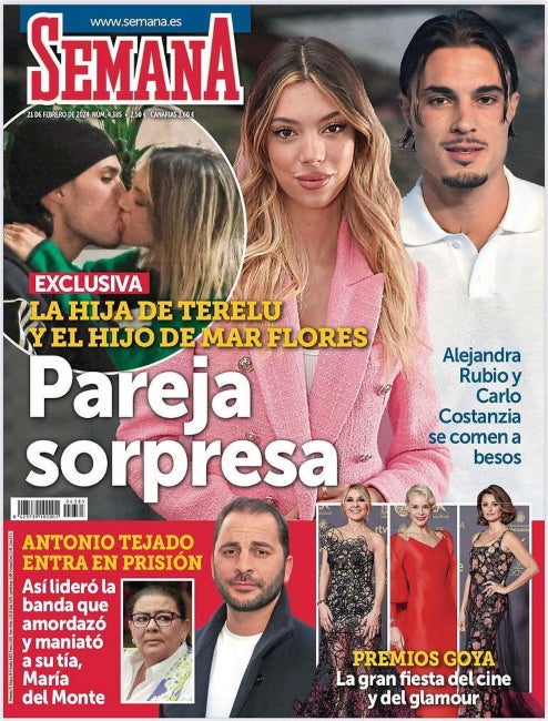 Alejandra Rubio y Carlo Costanzia, caçats en un petó - Semana