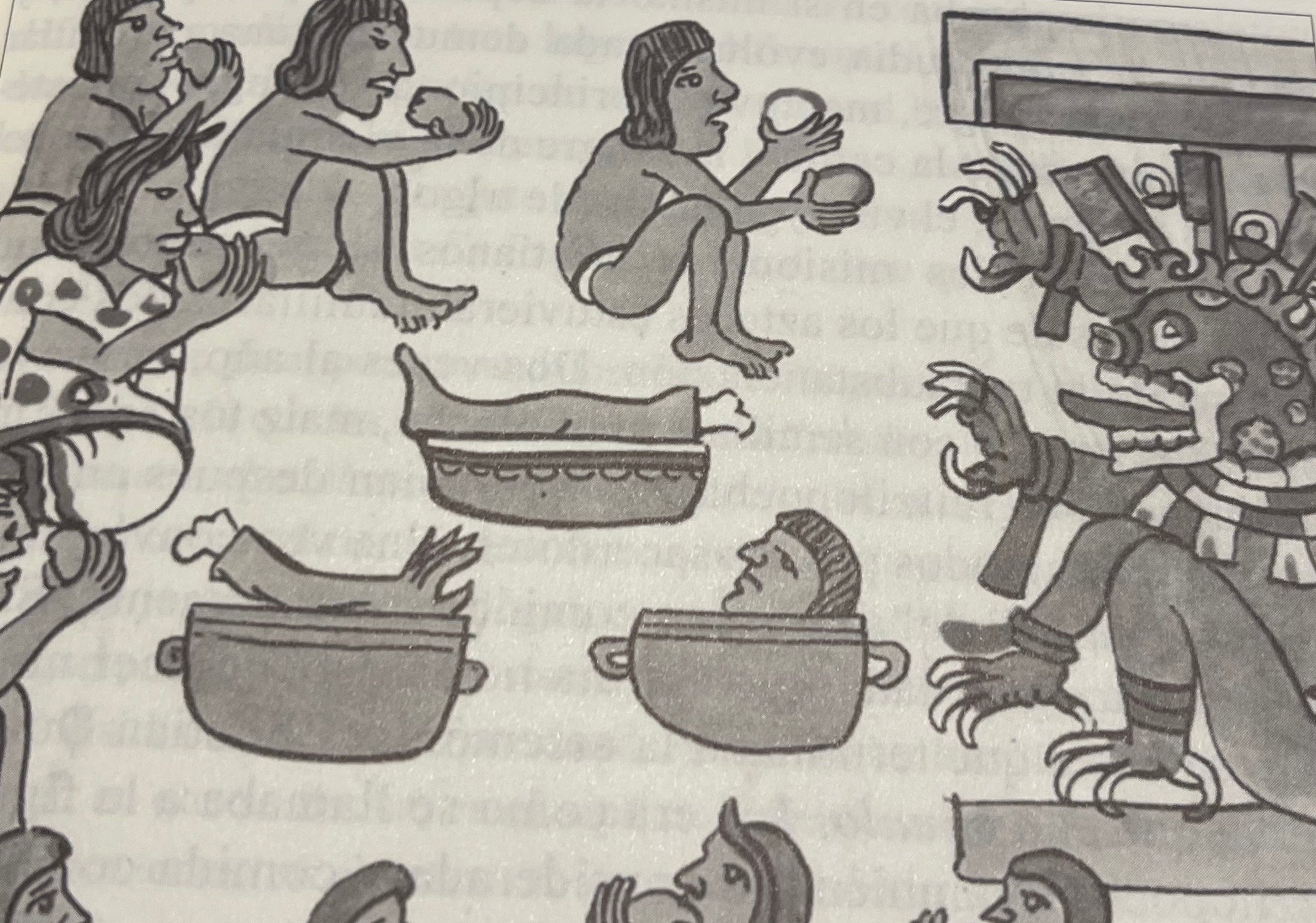 Una imatge del Banquet Caníbal en honor de Tláloc de la Biblioteca Nacional Italiana a Florència