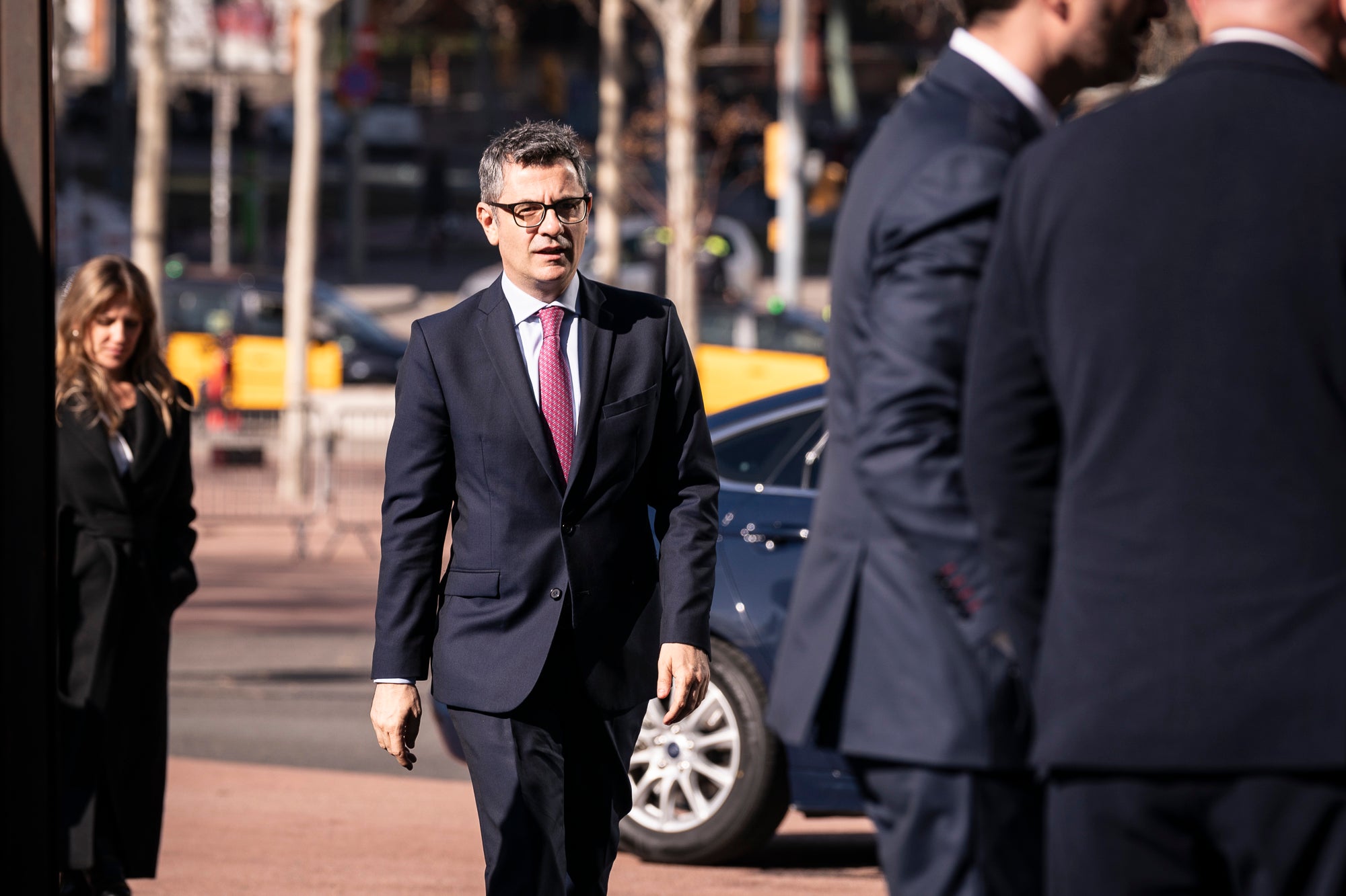 El ministro de Justicia, Félix Bolaños, en un acto en Barcelona de entrega de despachos a los nuevos jueces españoles/Mireia Comas