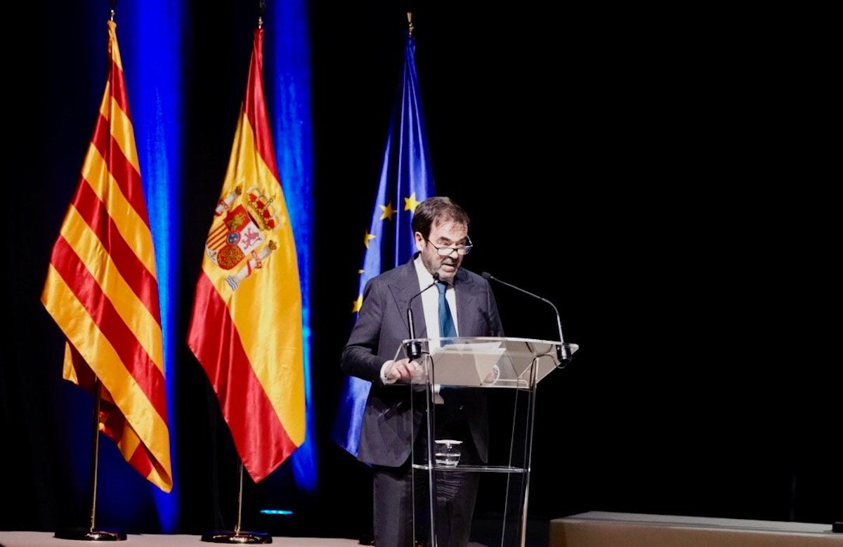 Vicente Guilarte, president del CGPJ, en el seu discurs a l'acte de lliurament de despatxos als nous jutges/Mireia Comas