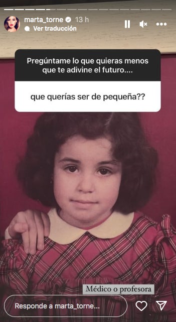La presentadora publica una foto seva de petita - Instagram