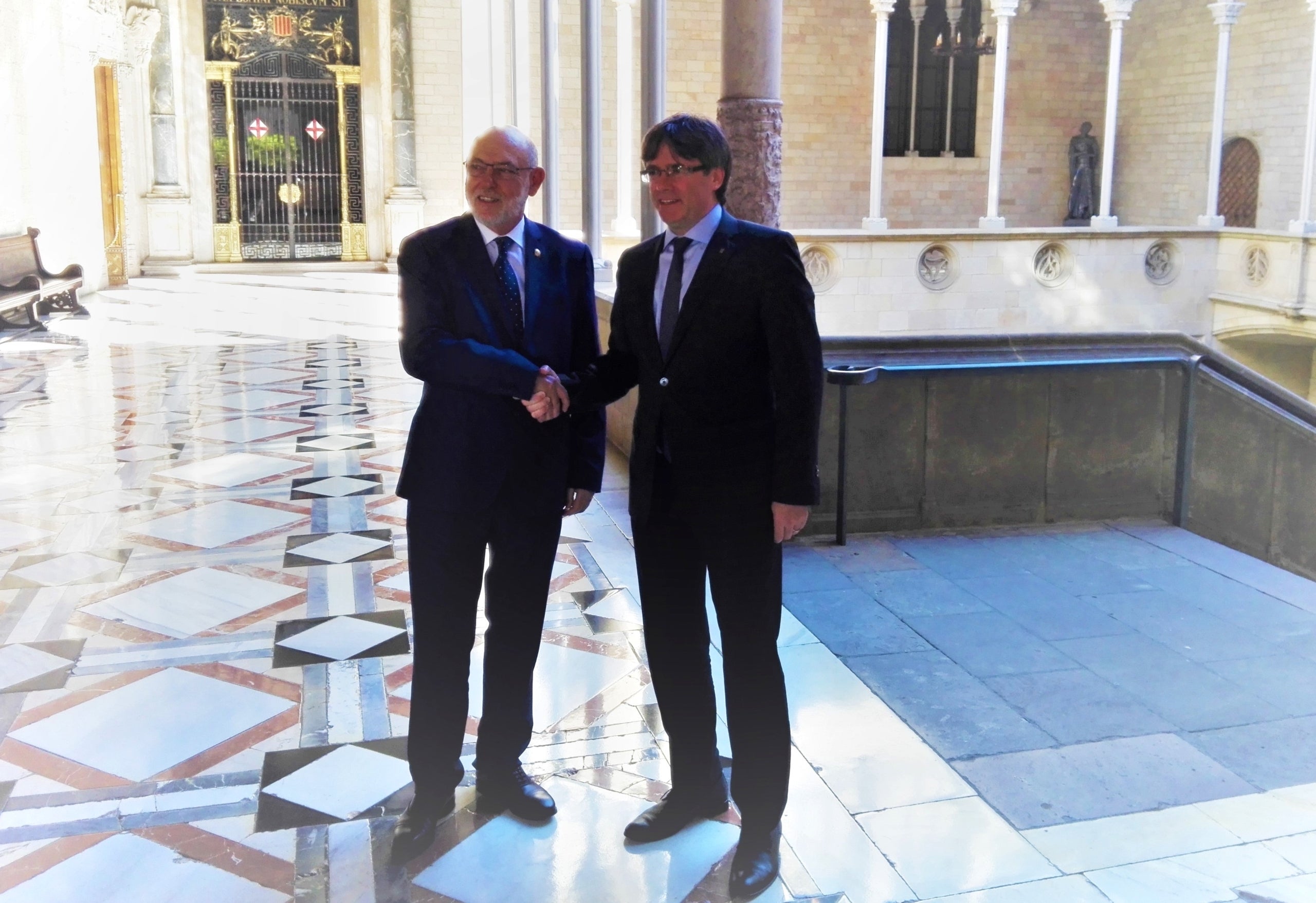 José Manuel Maza amb el president Carles Puigdemont, el maig de 2017/Casa dels Canonges