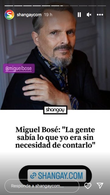 Miguel Bosé concedeix una entrevista bomba - Instagram