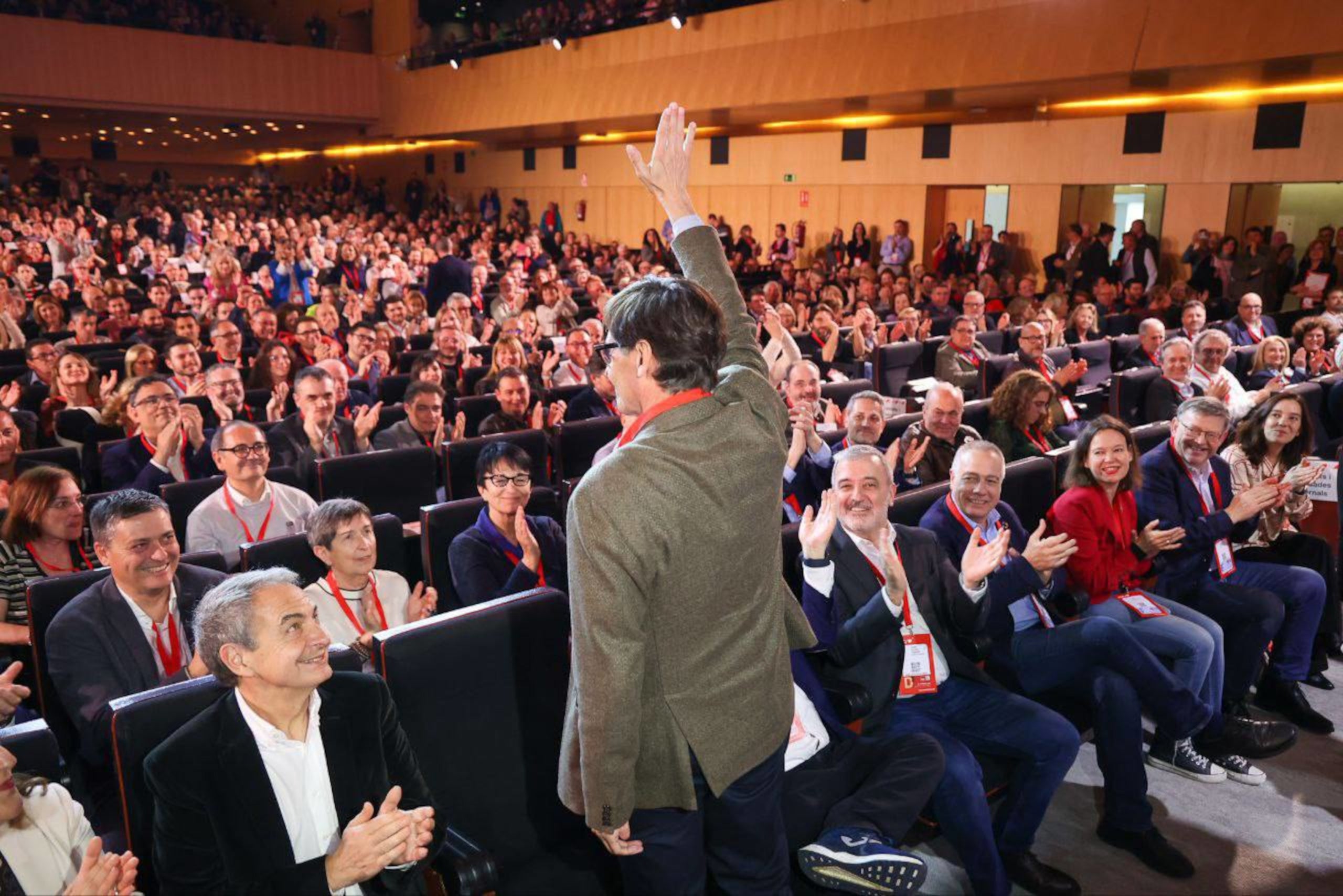 El primer secretari del PSC, Salvador Illa, durant el XV Congrés del partit, al Palau de Congressos de Catalunya | PSC (cedida ACN)