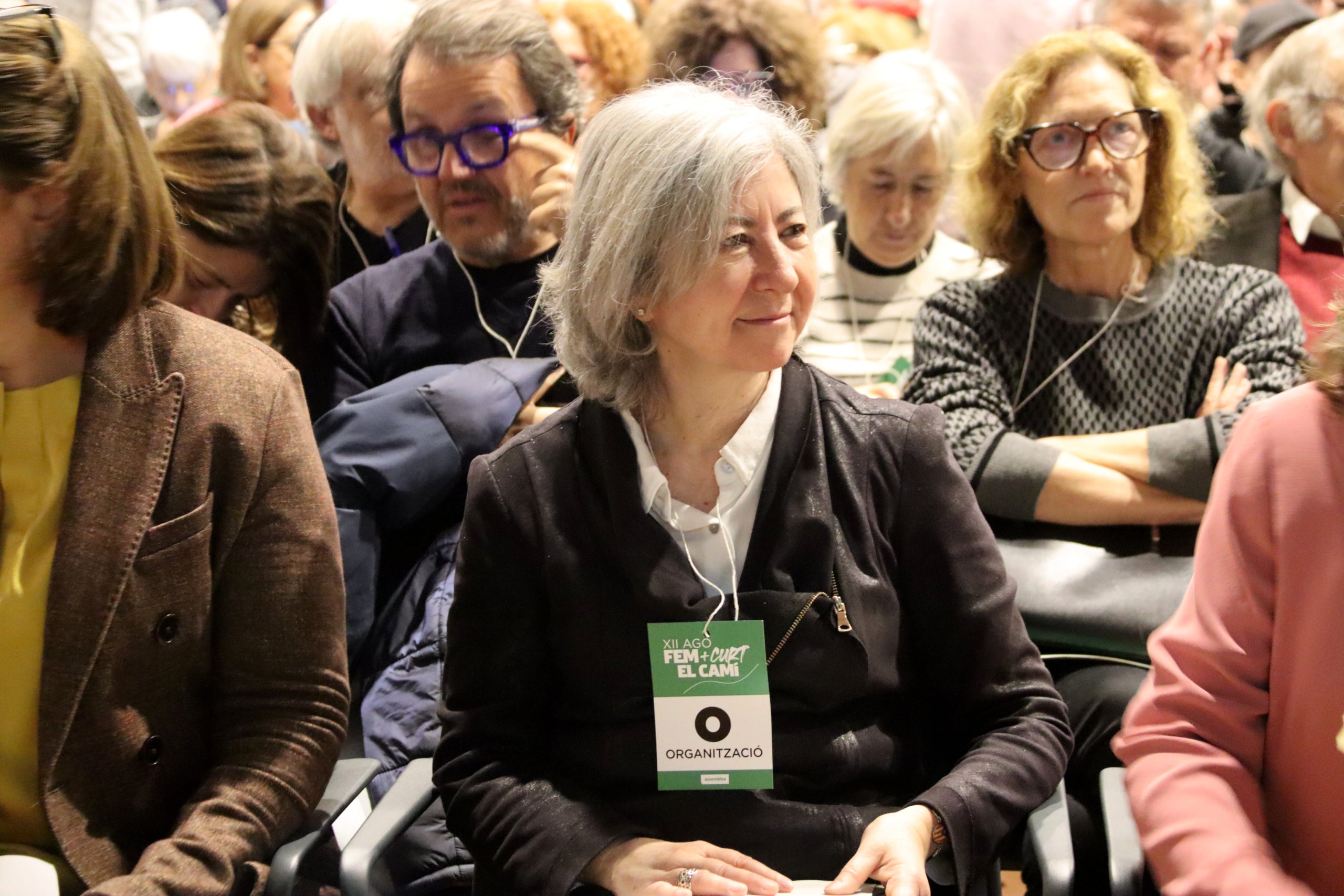 La presidenta de l'ANC, Dolors Feliu, a l'Assemblea General Ordinària de l'entitat que se celebra a Taradell / ACN