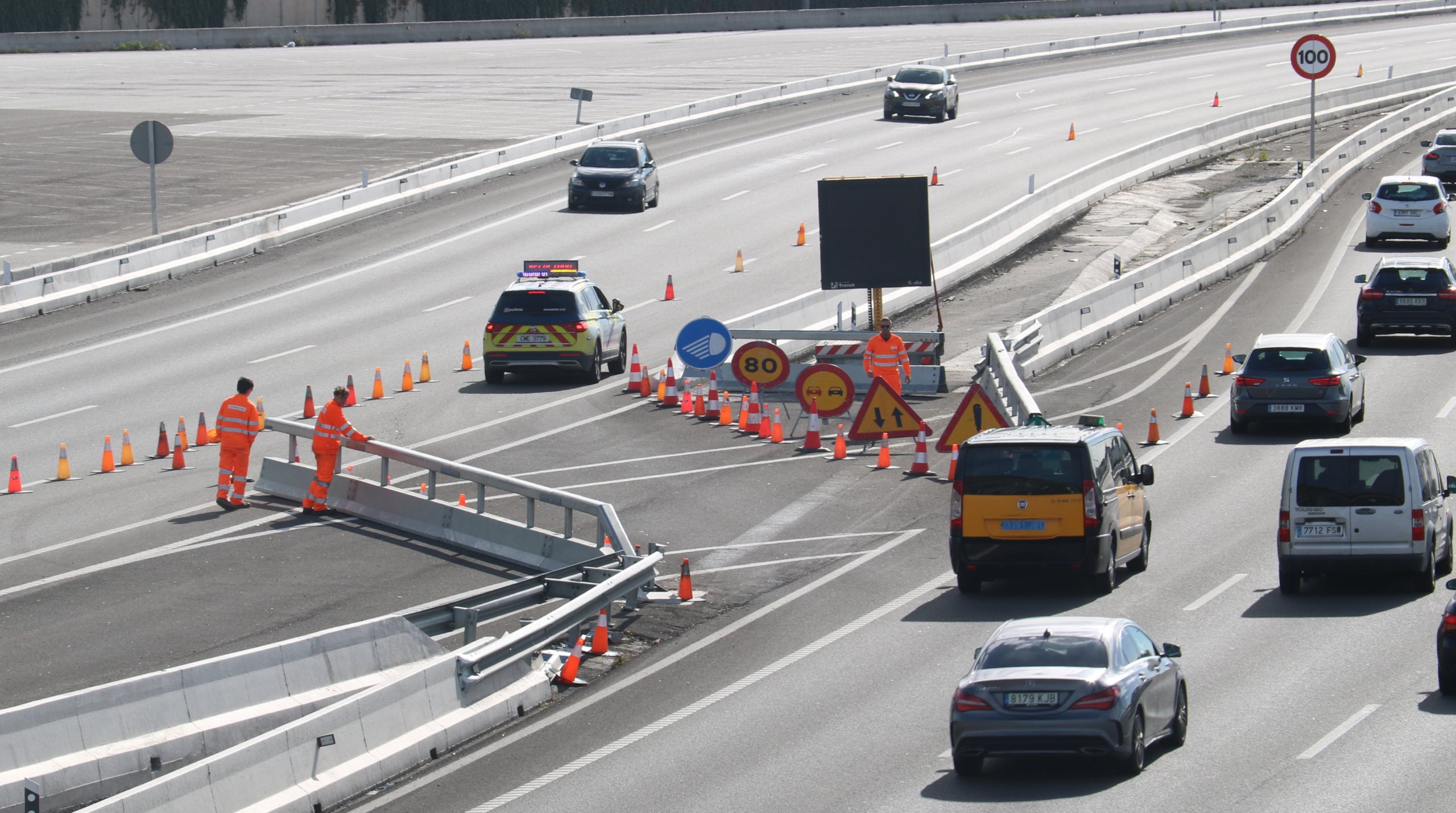 Carril addicional de Trànsit a l'AP-7 a l'altura de Martorell / ACN