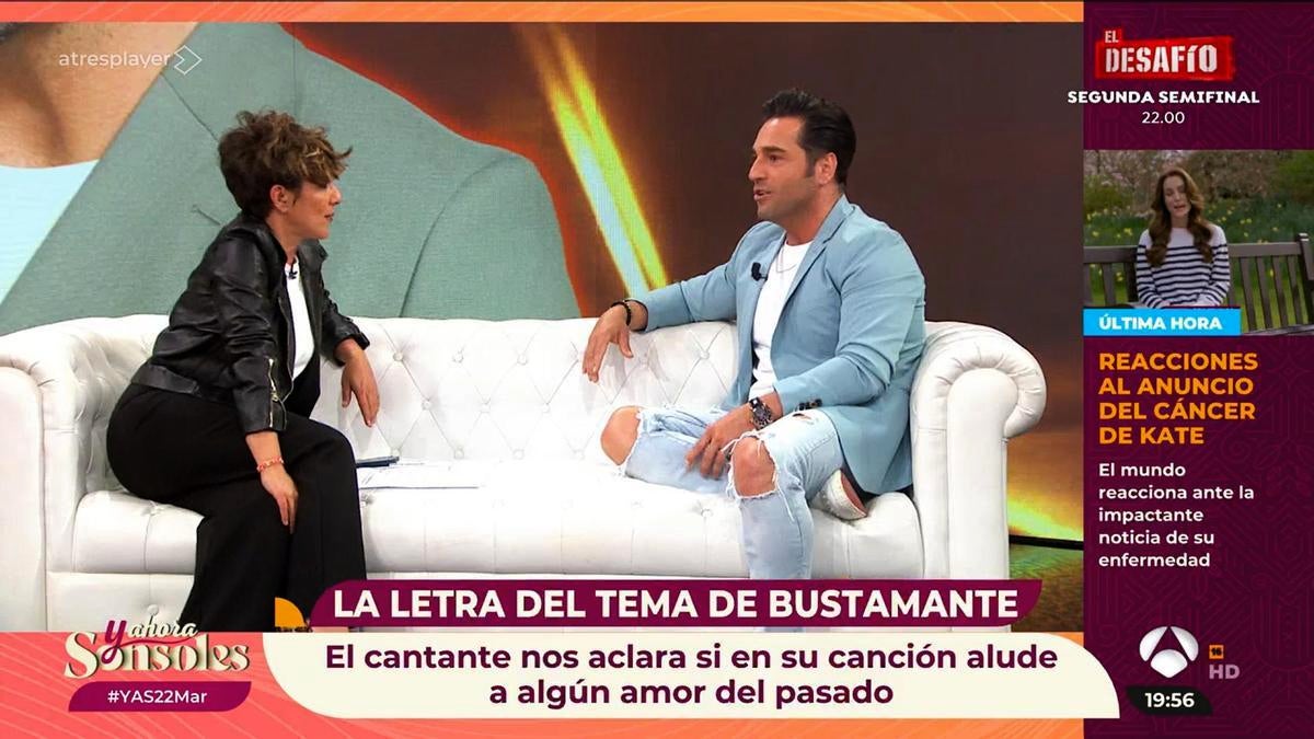 David Bustamante, enfadat per una afirmació en el programa de Sonsoles Ónega - Antena 3