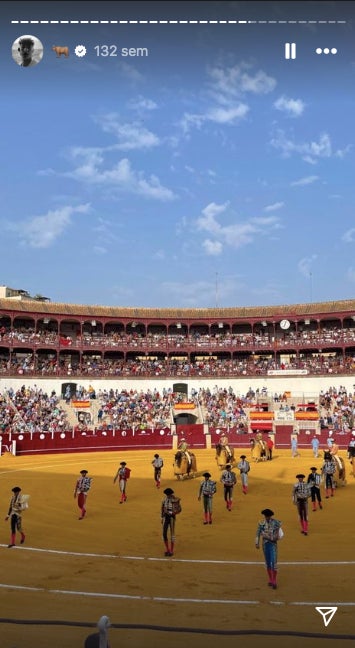 El fill de Nuria Roca és molt aficionat al món dels toros - Instagram