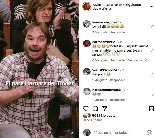 Qué Masferrer comparte un vinódeo muy divertido de la funció a Mataró - Instagram