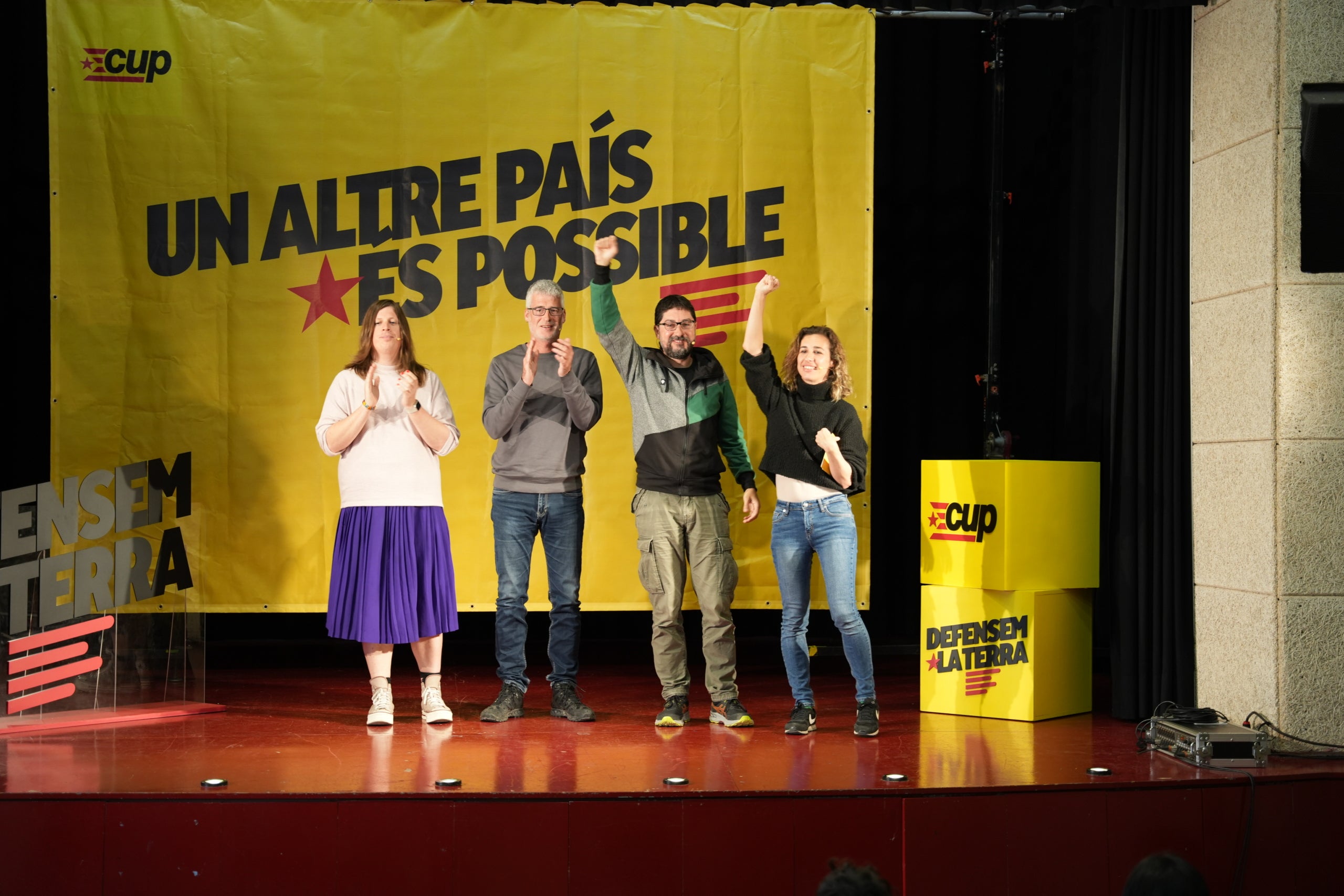 Els candidats de la CUP durant un acte a Amposta / Candidatura d'Unitat Popular