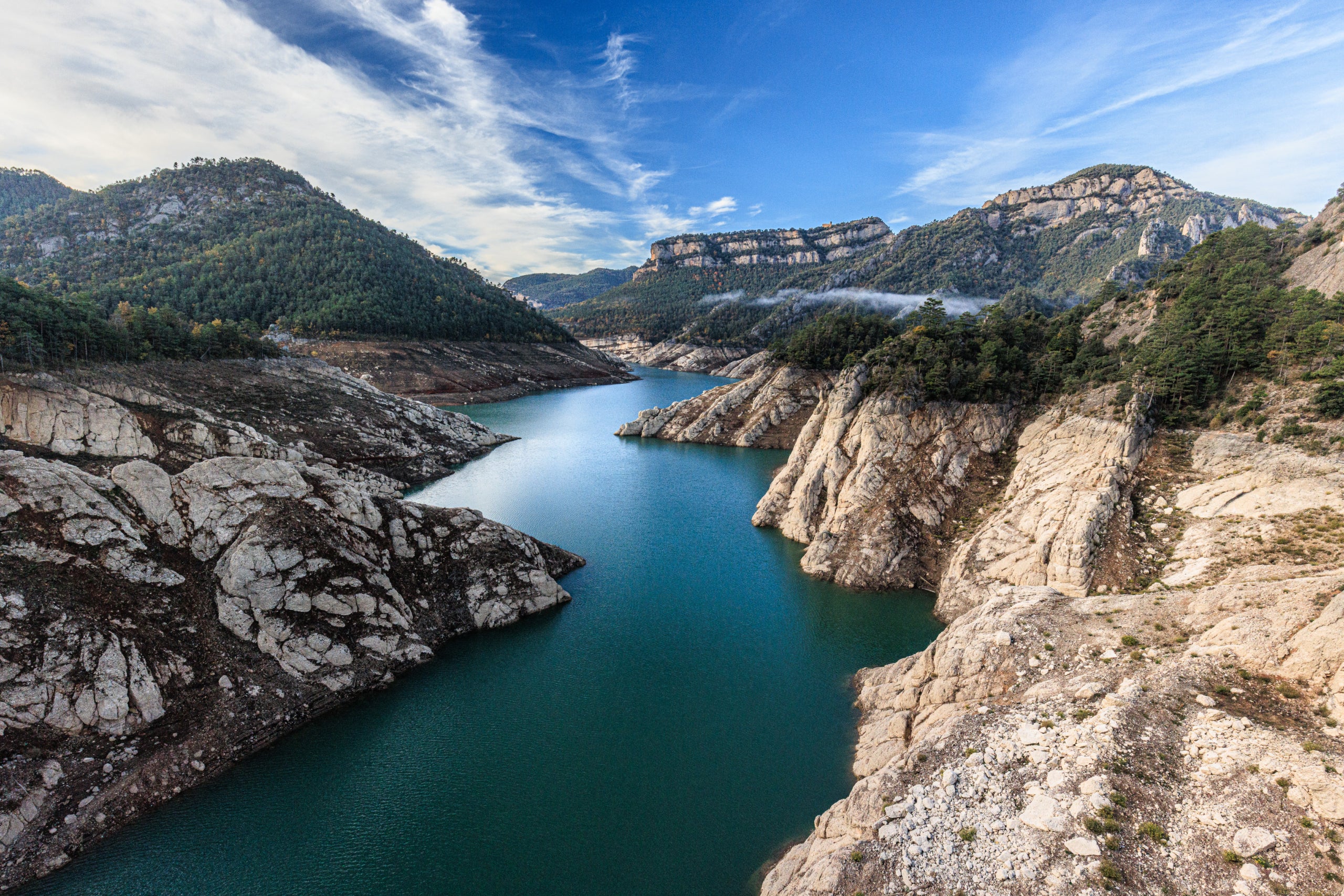 Vista del pantà de la Llosa del Cavall en ple episodi de sequera | Jordi Borràs (ACN)