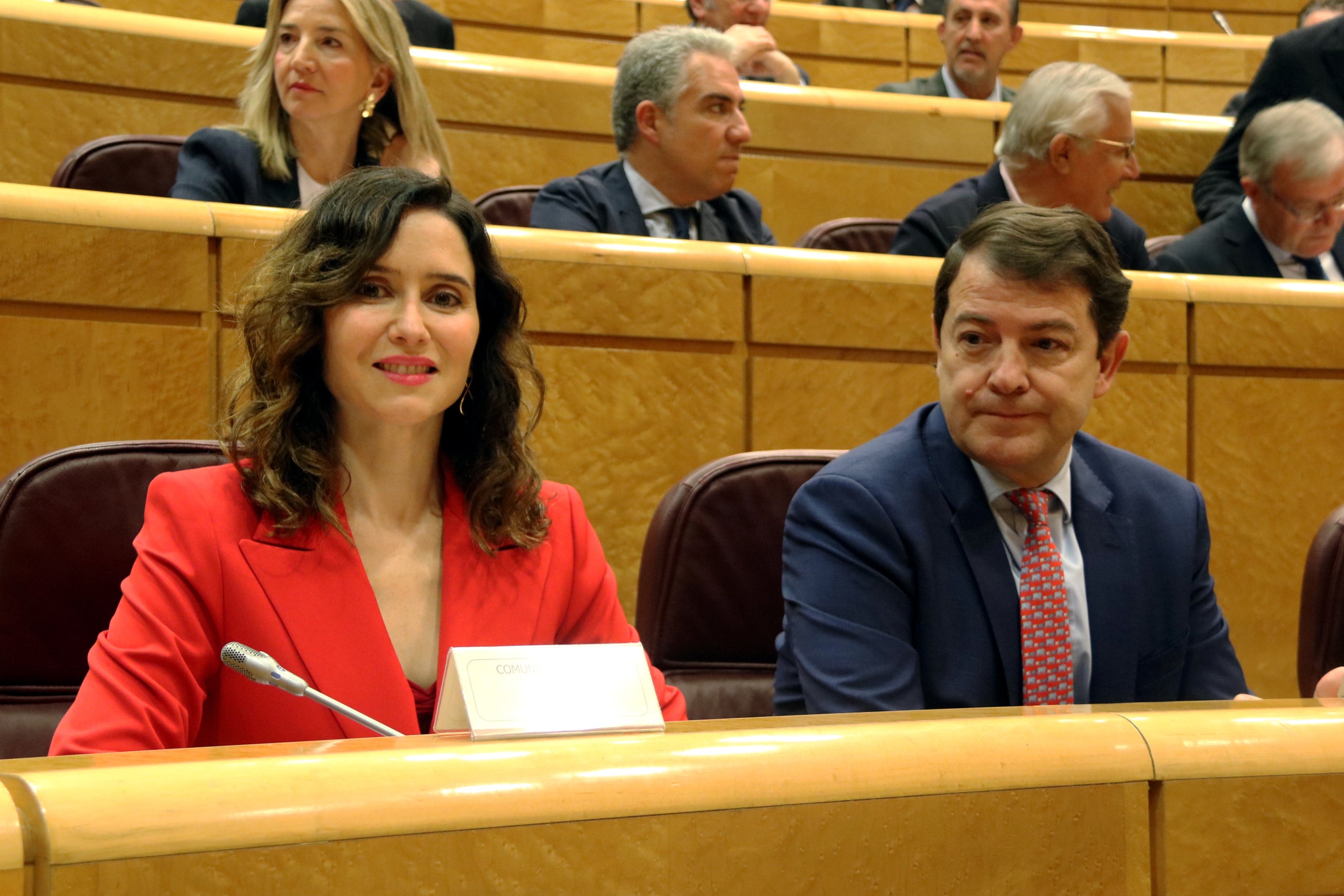La presidenta de la Comunitat de Madrid, Isabel Díaz Ayuso, al Senat / ACN