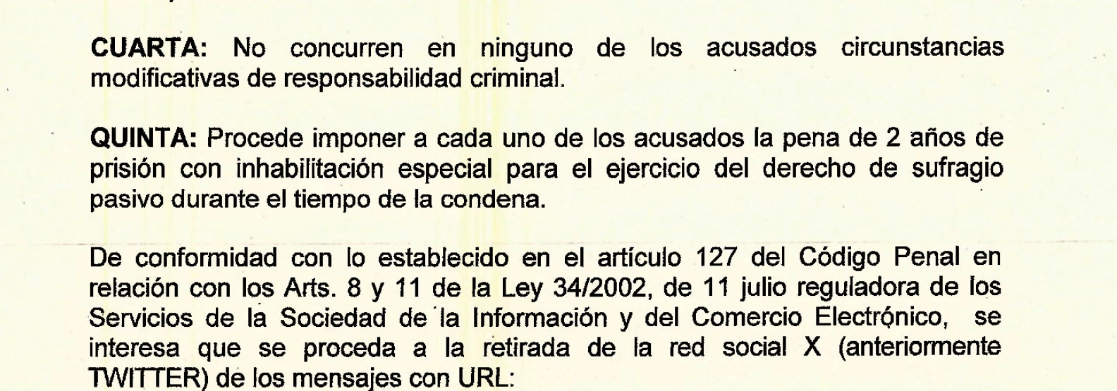 Part de l'escrit d'acusació contra els tuitaires de l'escola de Canet/Quico Sallés