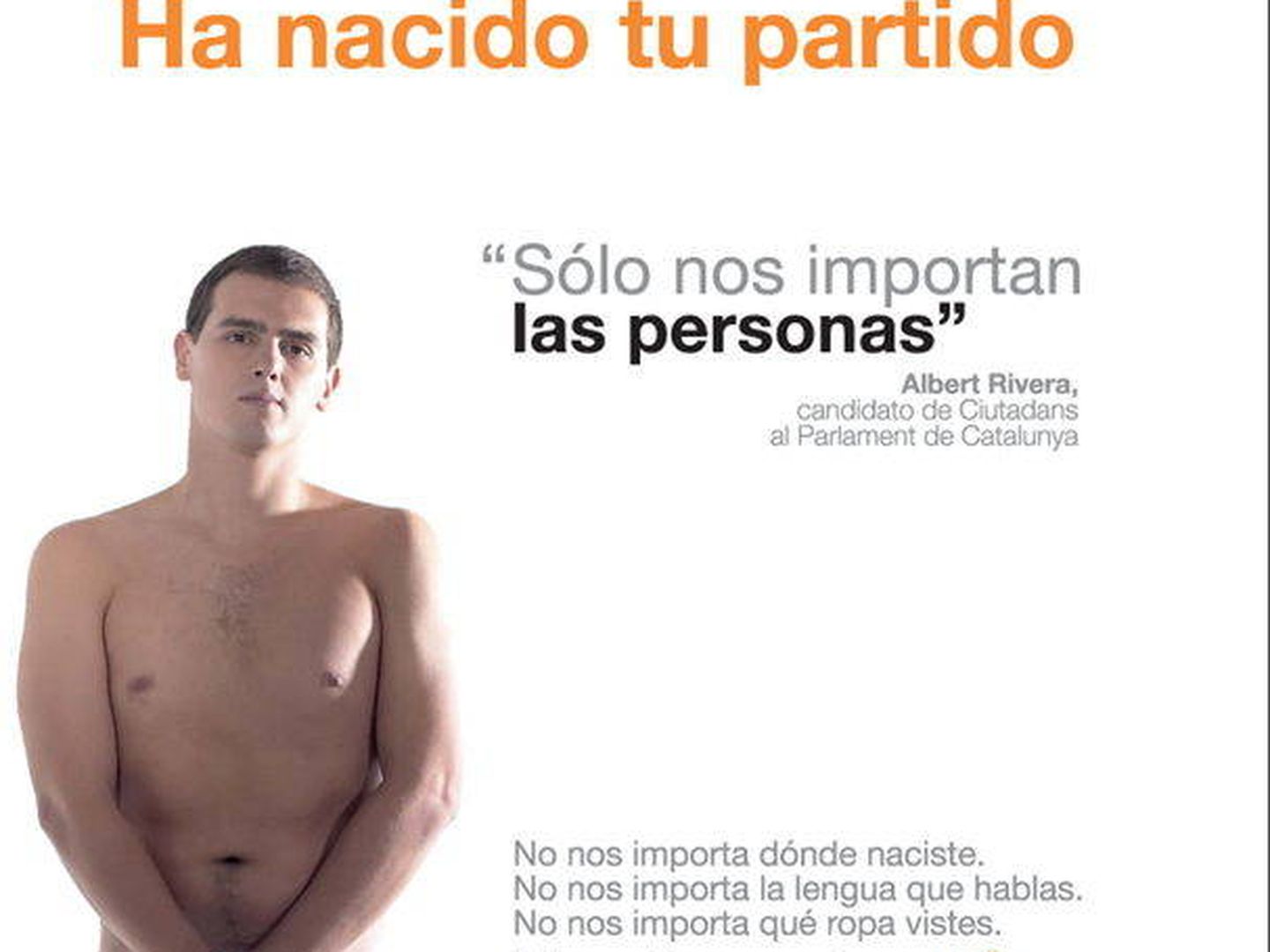 El cartell electoral d'Albert Rivera que el va portar al Parlament/Ciutadans