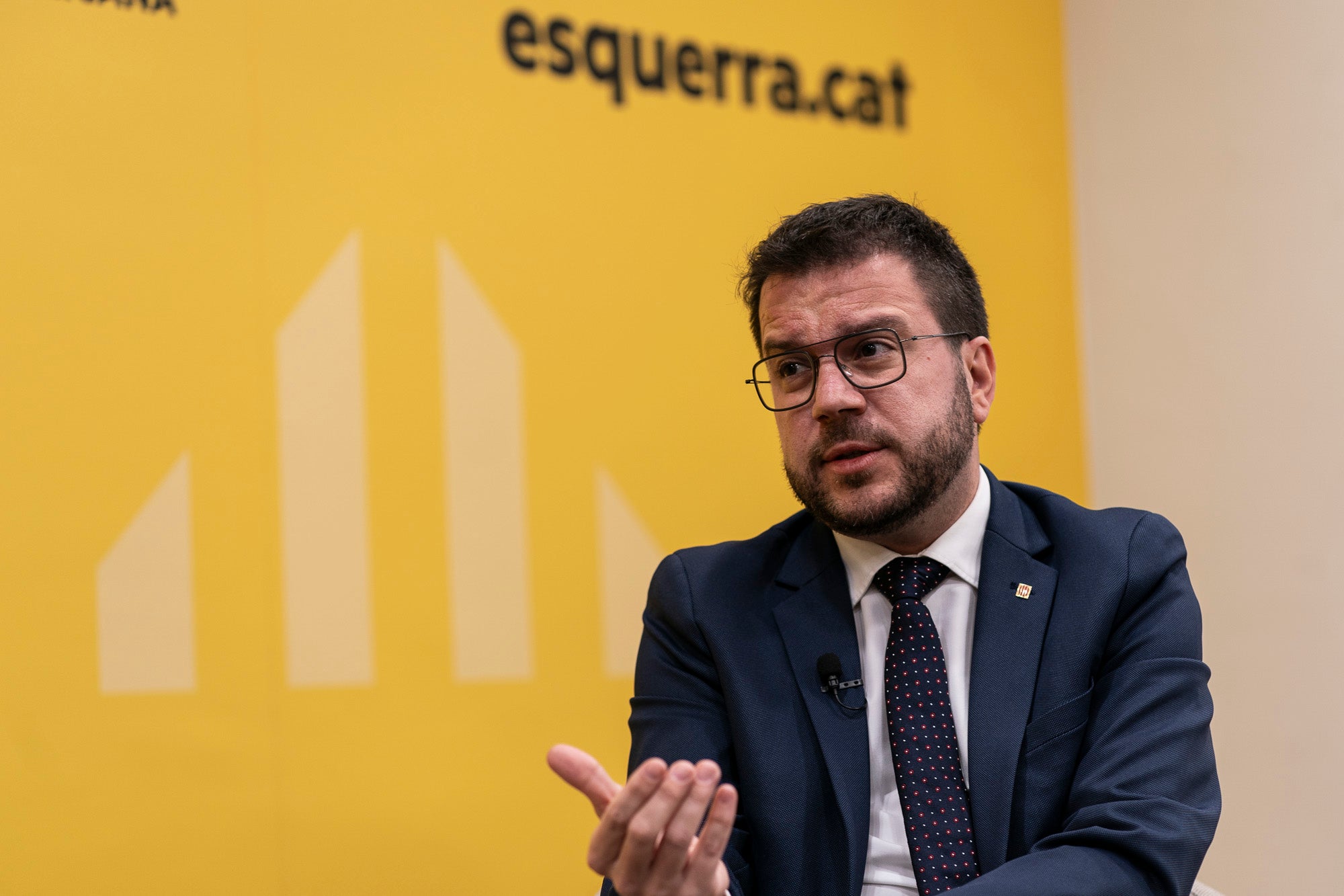 Pere Aragonès, Actual president de la Generalitat, i candidat d'Esquerra Republicana de Catalunya en les pròximes eleccions autonòmiques Barcelona 22-04-2024 / Mireia Comas