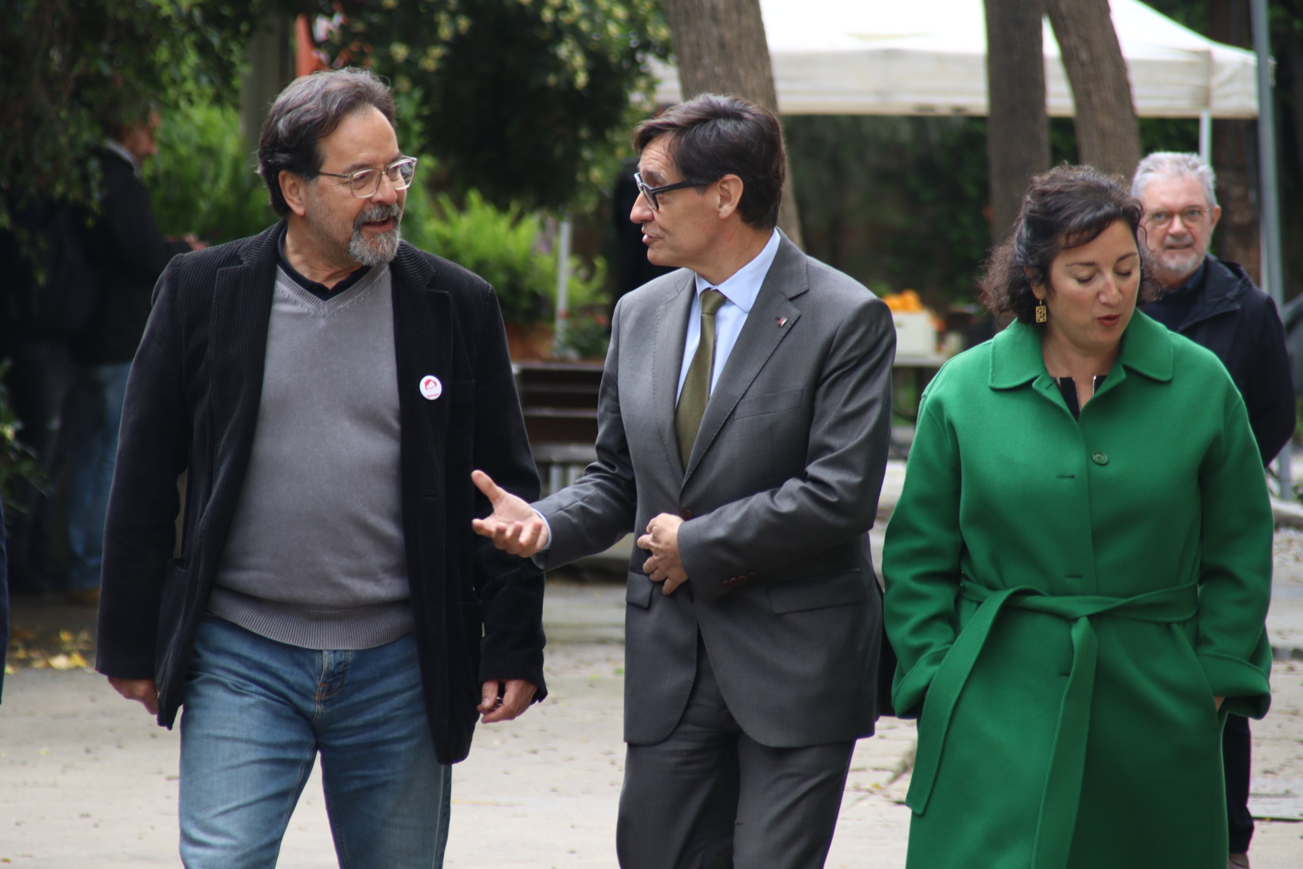Abel Folk, Salvador Isla y Alícia Romero, en el acto de hoy/Mariona Puig-ACN