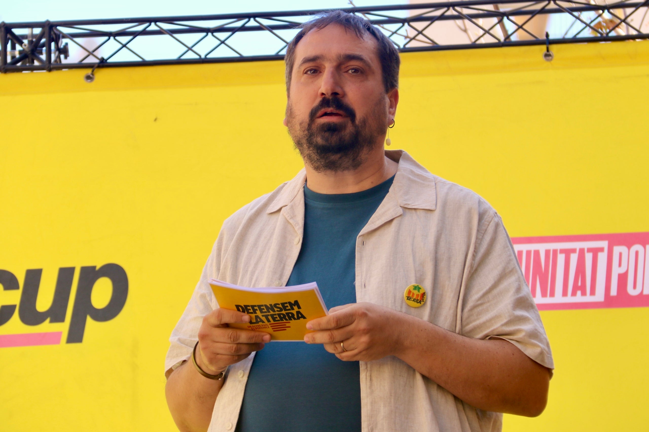 El candidat cupaire per Girona, Dani Cornellà, una de les principals veus del partit en qüestions de clima i territori / ACN