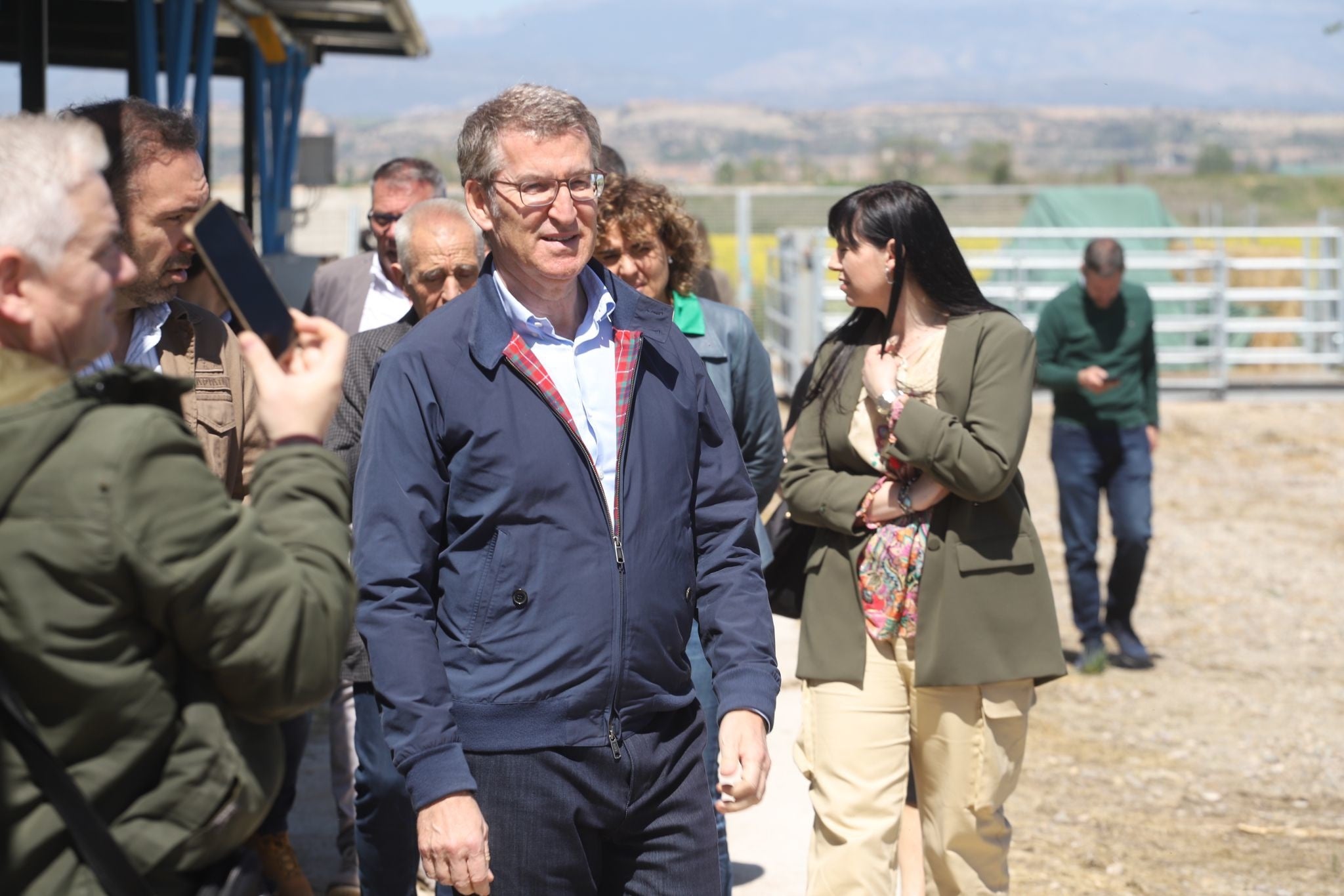 El líder del PP, Alberto Núñez Feijóo, a La Fuliola (Lleida) MARC TRILLO (EUROPA PRESS)