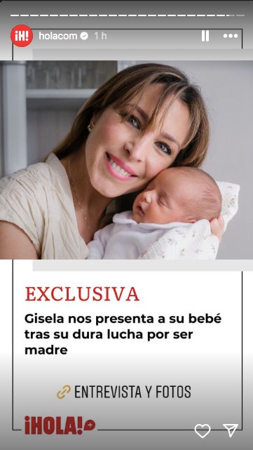 Gisela presenta el seu fill en una entrevista - Instagram
