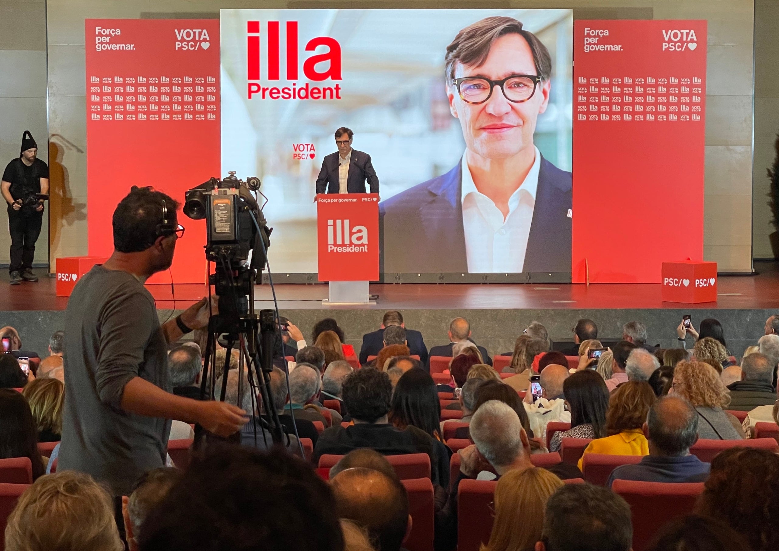 Salvador Illa, en un moment de la seva intervenció al míting de Mataró/Quico Sallés