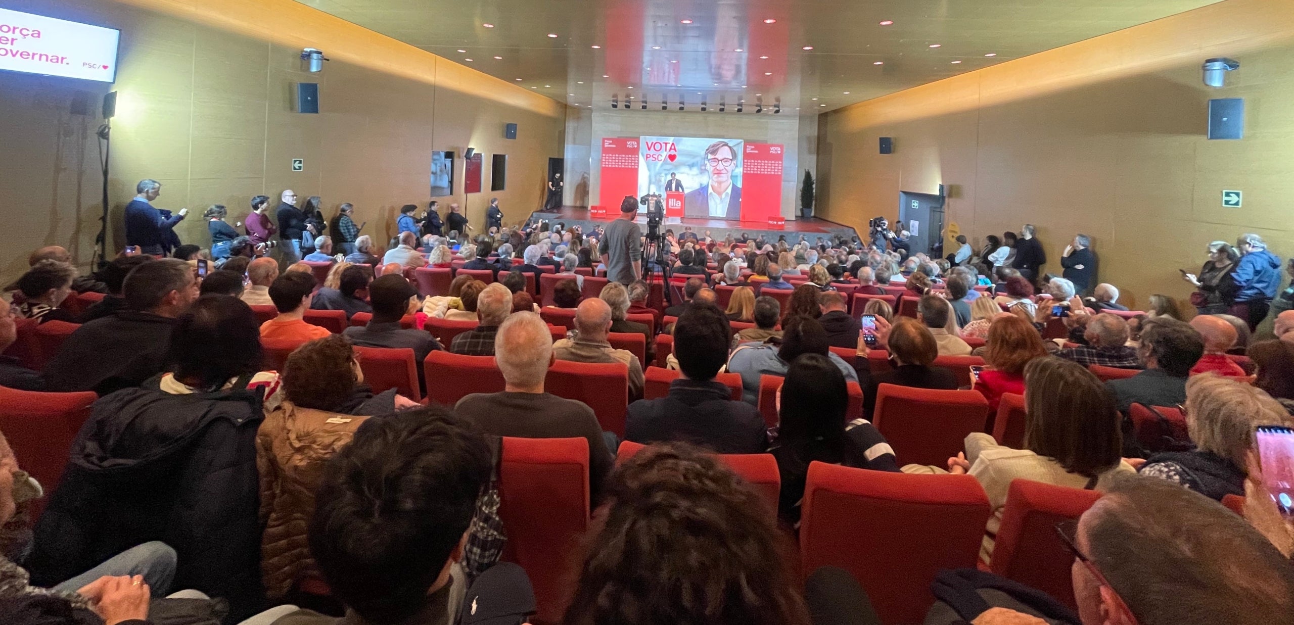Una imatge del míting del PSC a Mataró/Quico Sallés