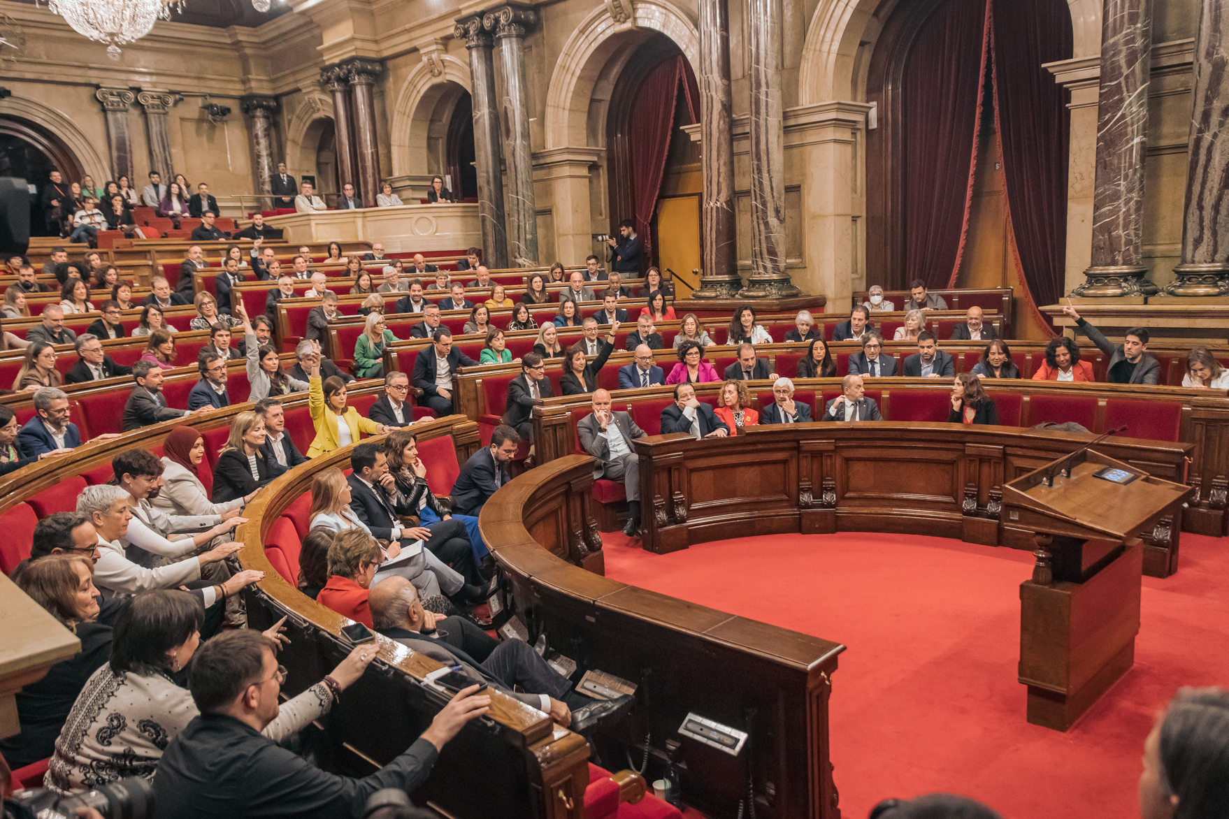 Una imatge del darrer ple de la legislatura al Parlament, institució inviolable segons l'Estatut d'Autonomia/Parlament