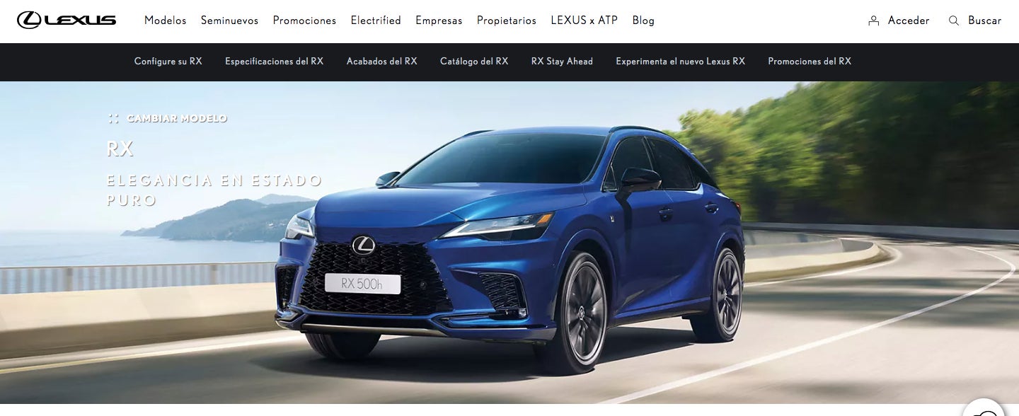 La marca promociona aquest model a la seva pàgina web - Lexus