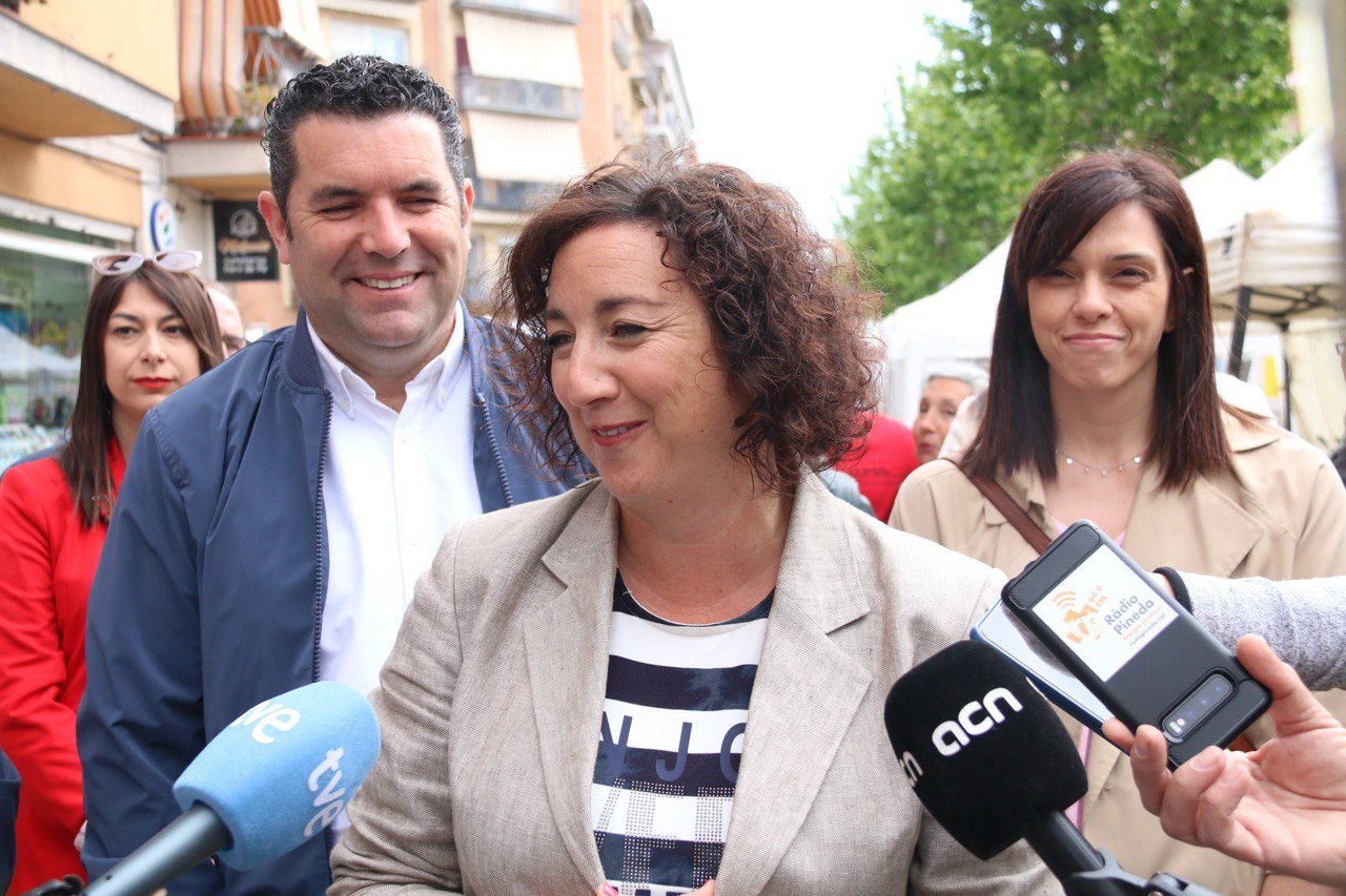 Alícia Romero, en un acte de precampanya a Pineda de Mar/PSC