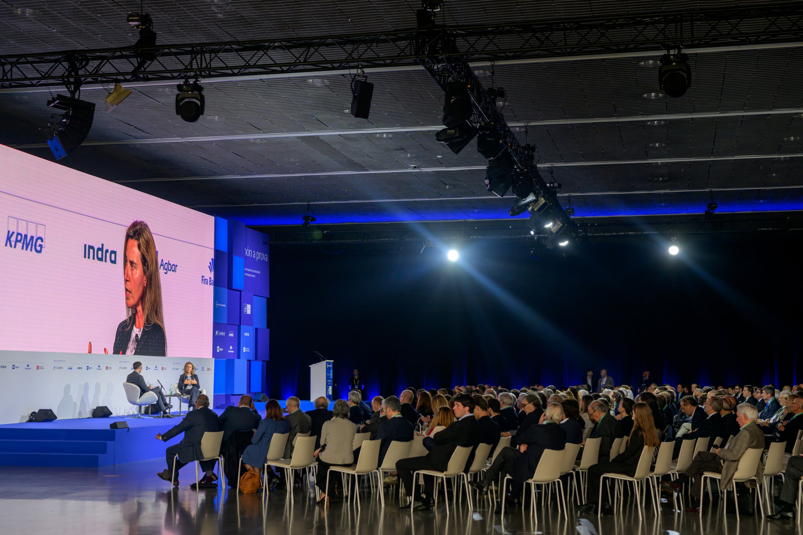 Federica Mogherini a la seva intervenció a la 39a Reunió del Cercle d'Economia / Cercle d'Economia