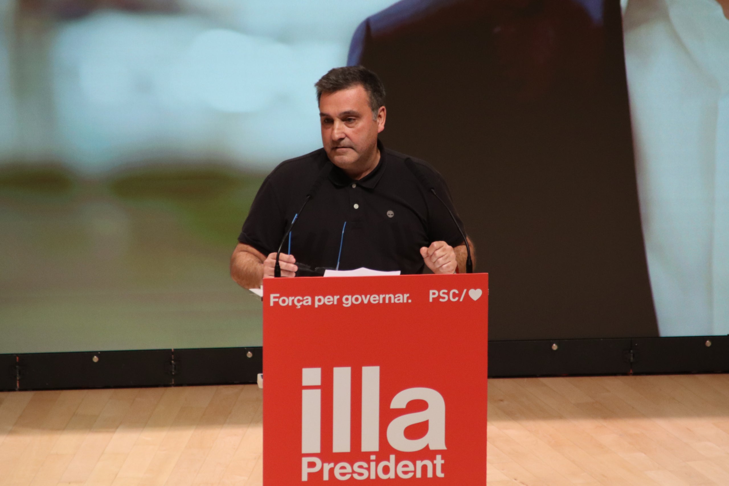Matías Carnero, en l'acte del PSC/ACN