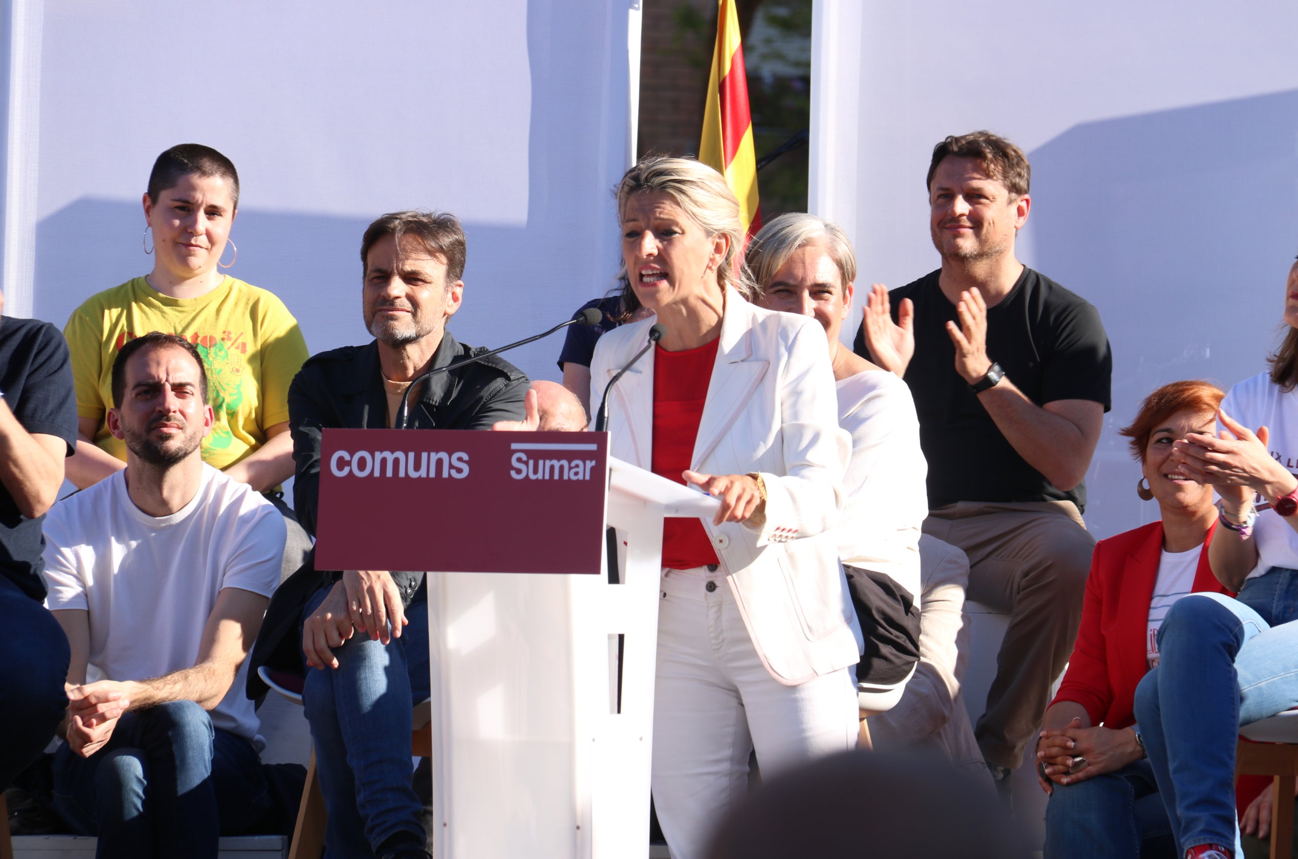 Yolanda Díaz demana el vot progressita en el míting final dels Comuns | Gerard Artigas (ACN)