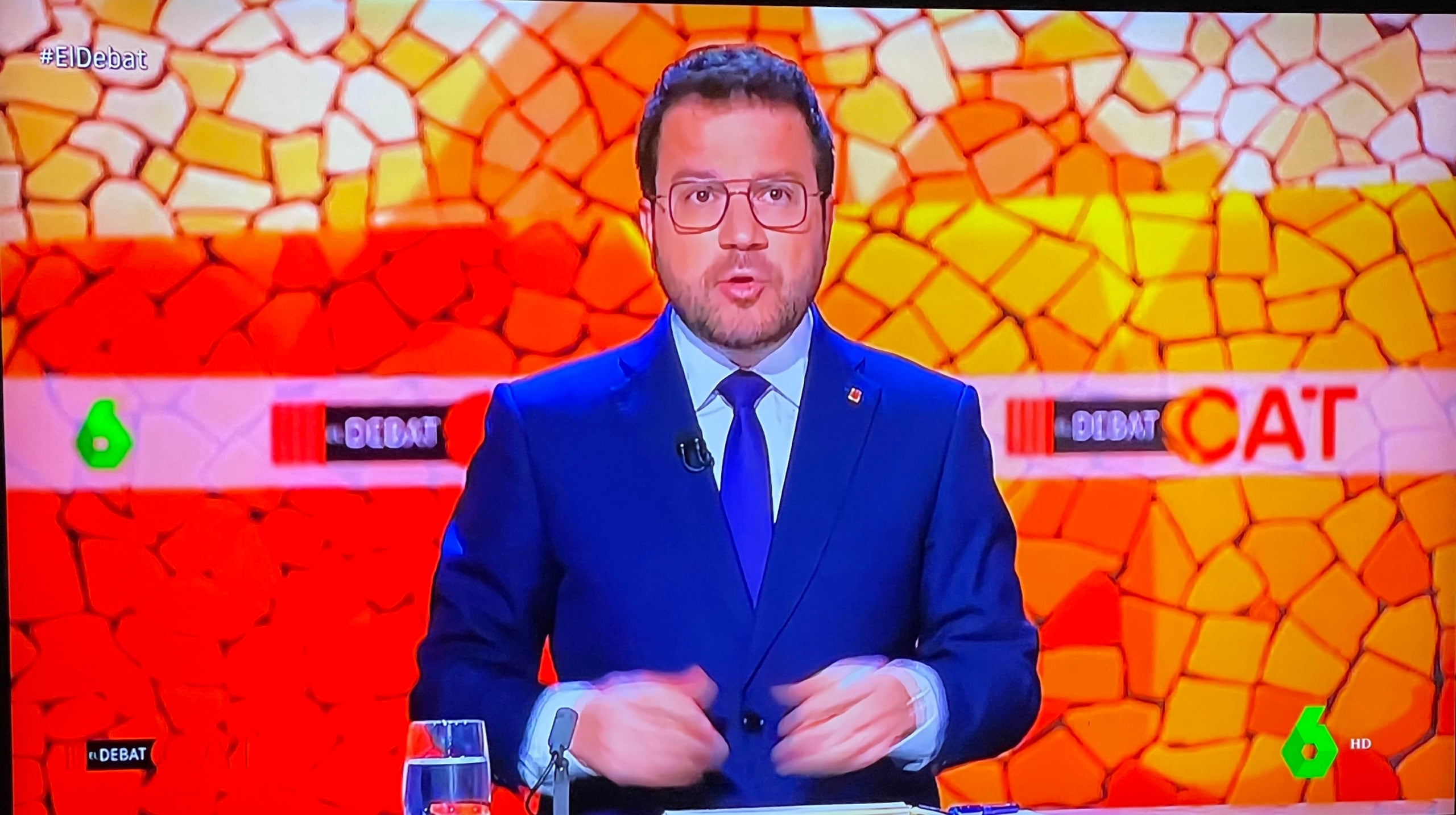 Pere Aragonès, en un moment del debat