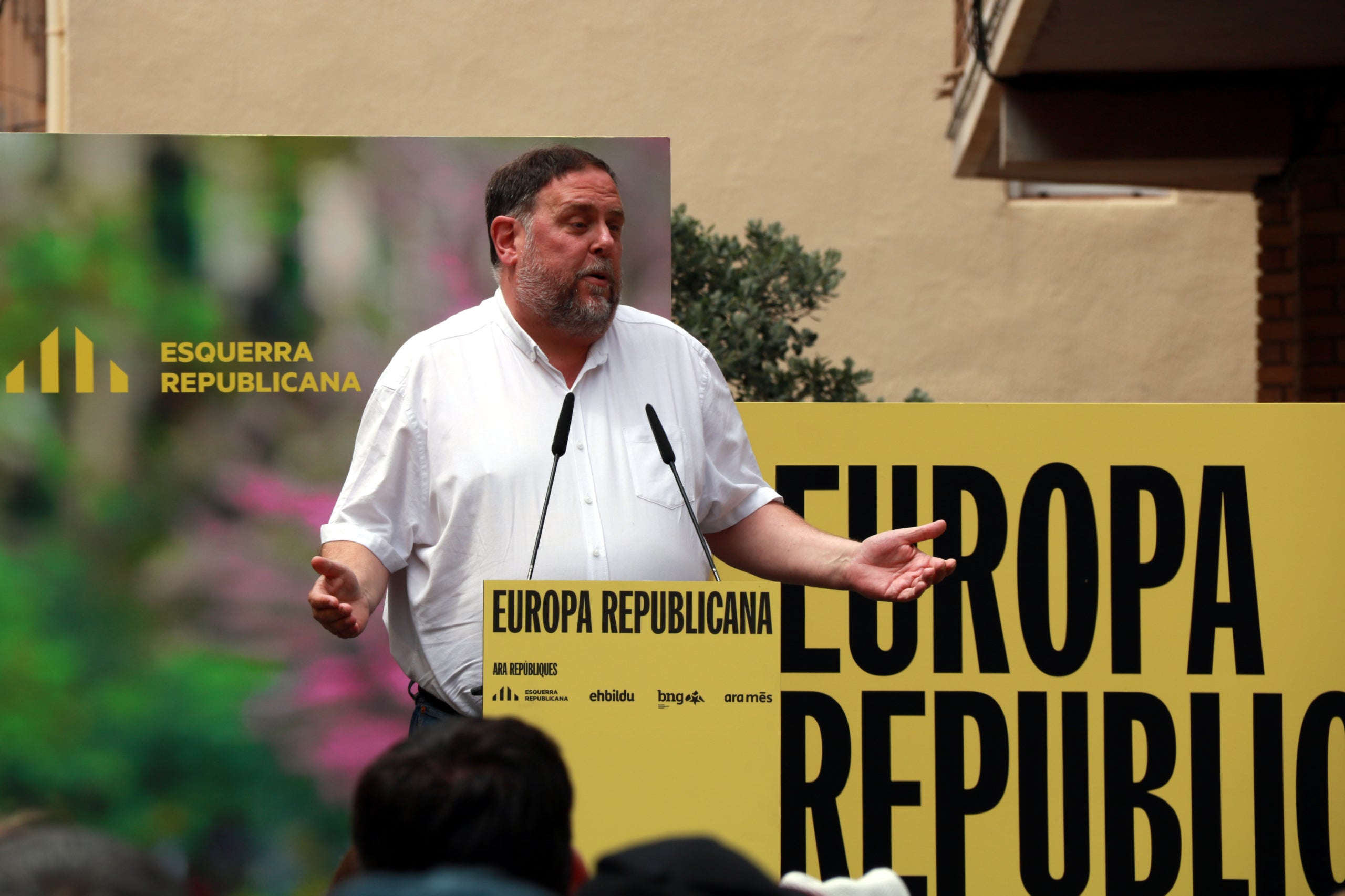 El president d'ERC, Oriol Junqueras, en un míting a Torredembarra / ACN