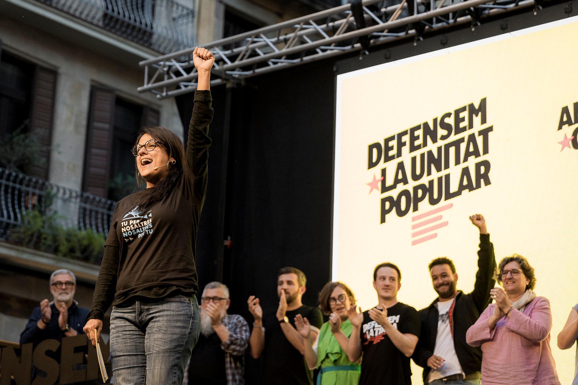 L'exdiputada de la CUP, Anna Gabriel, al tancament de campanya del partit / Roser Gamonal - Candidatura d'Unitat Popular
