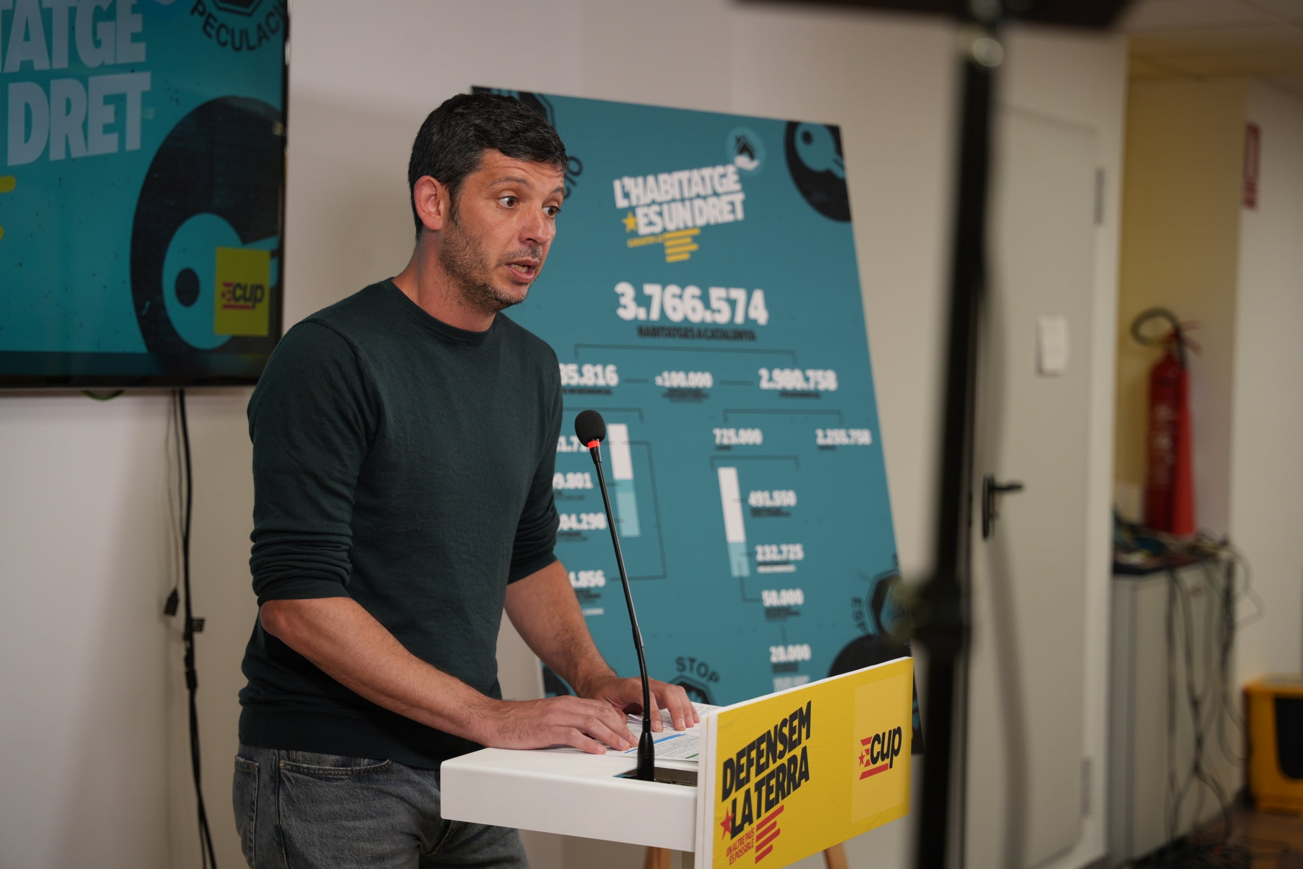 El candidat de la CUP per Barcelona, Xavier Pellicer / Candidatura d'Unitat Popular