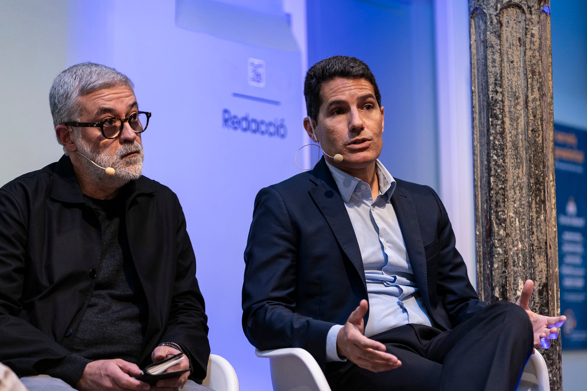 Els diputats Carles Riera i Nacho Martín Blanco, de la CUP i del PP / Mireia Comas