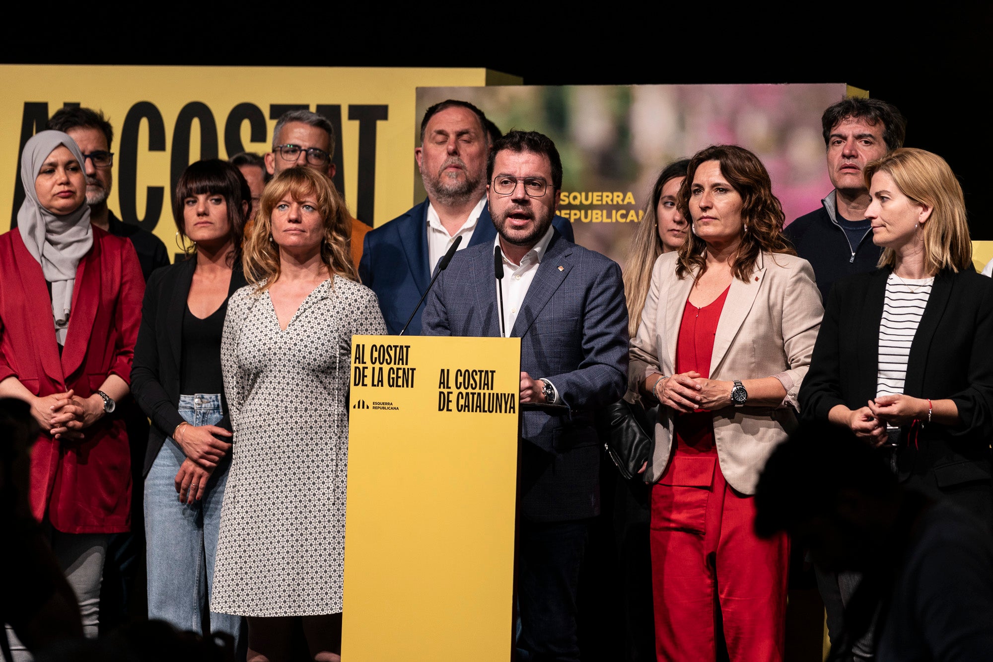 Pere Aragonès, en compareixença després de conèixer-se els resultats del 12-M MIREIA COMAS