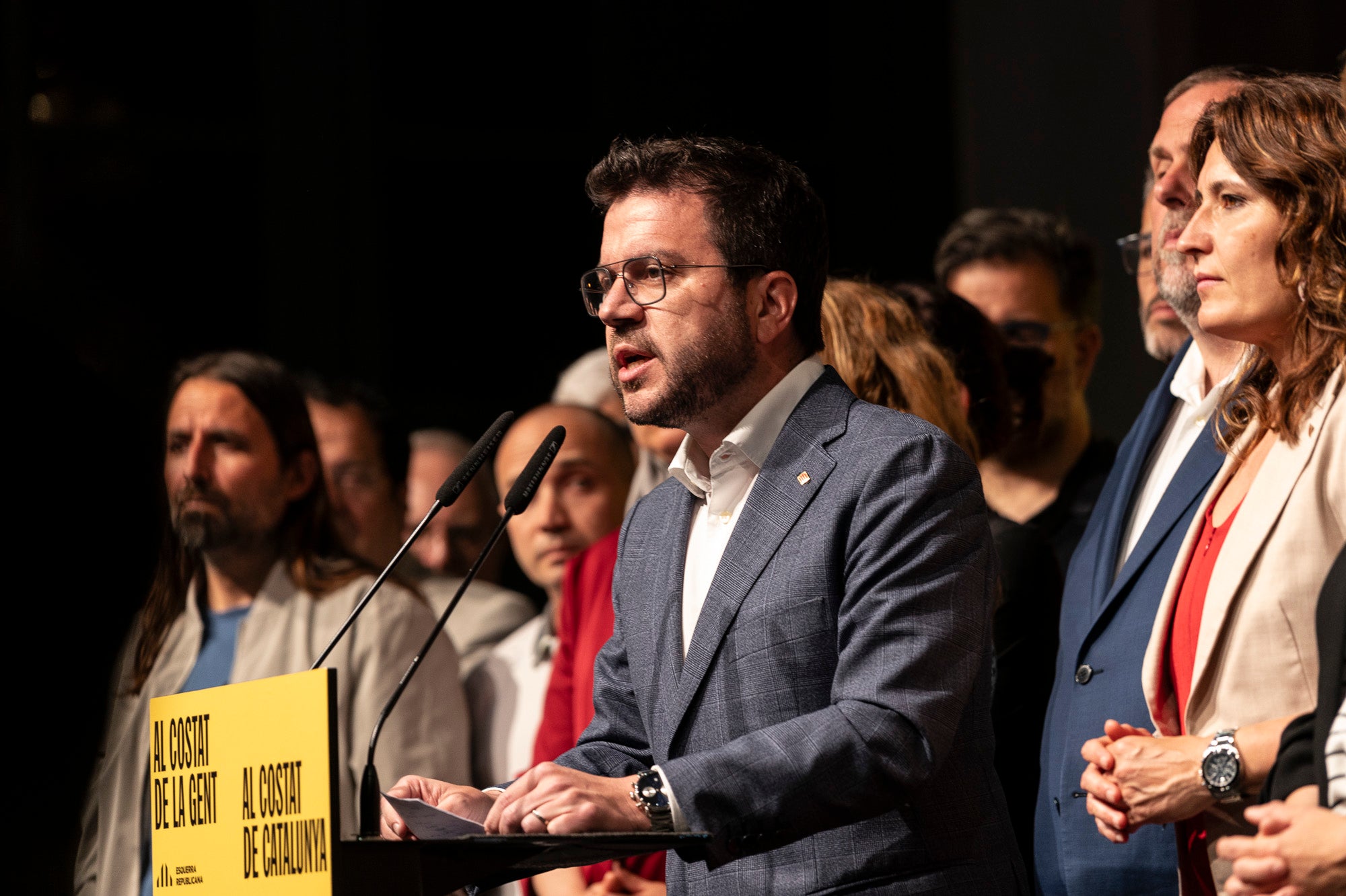 Pere Aragonès compareox la nit electoral després de conèixer-se els resultats MIREIA COMAS
