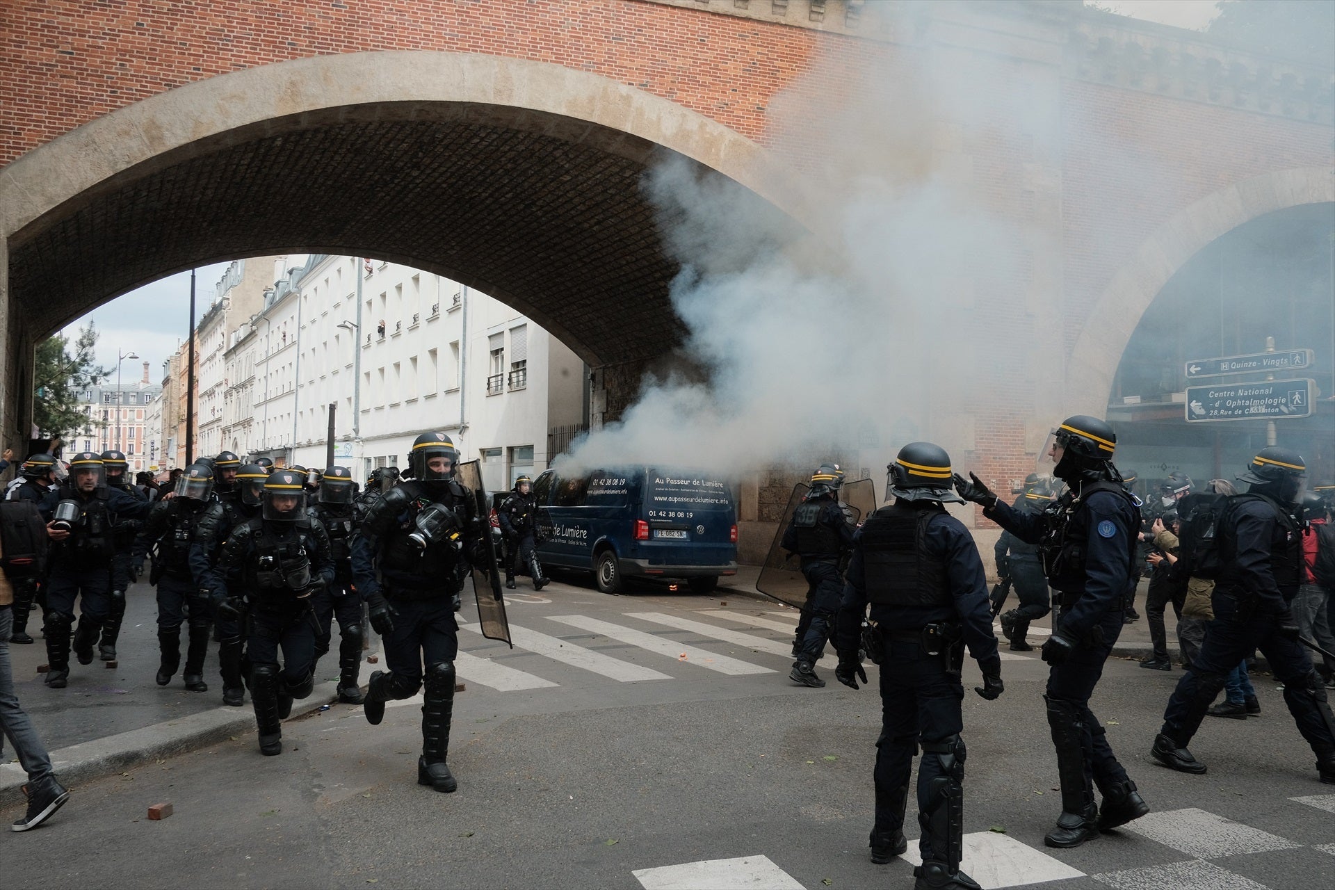 Imatge de la intervenció policia durant les manifestacions del dia del Treballador a París / Europa Press - Joao Daniel Pereira