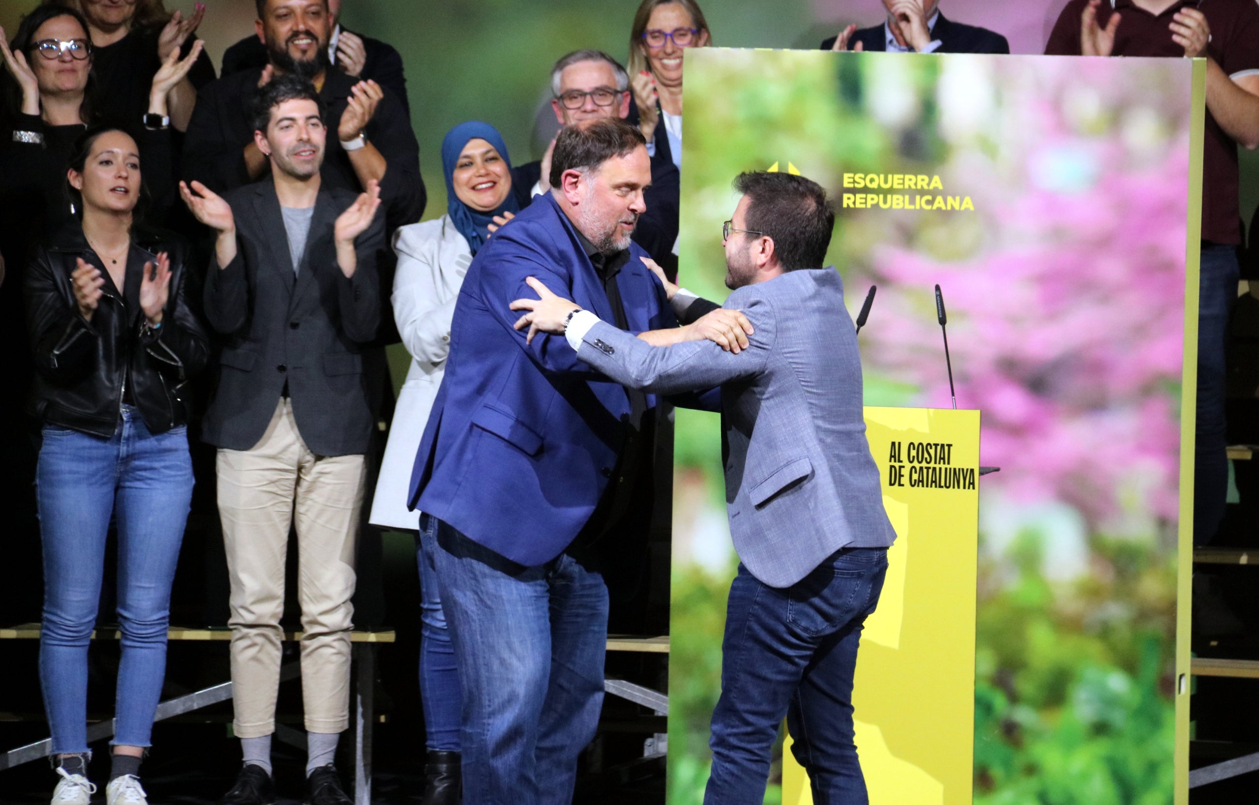 Aragonès i Junqueras a l'acte final de campanya ACN