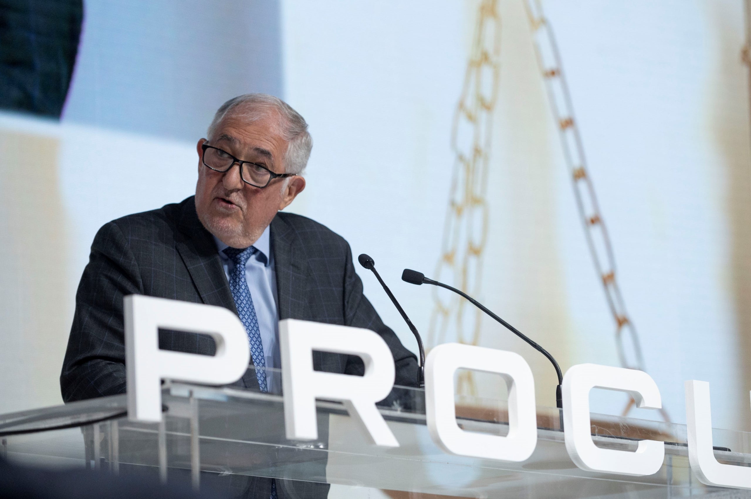 El president del Tribunal Constitucional, Cándido Conde-Pumpido, en el discurs final dels premis de la Procura/ICPM