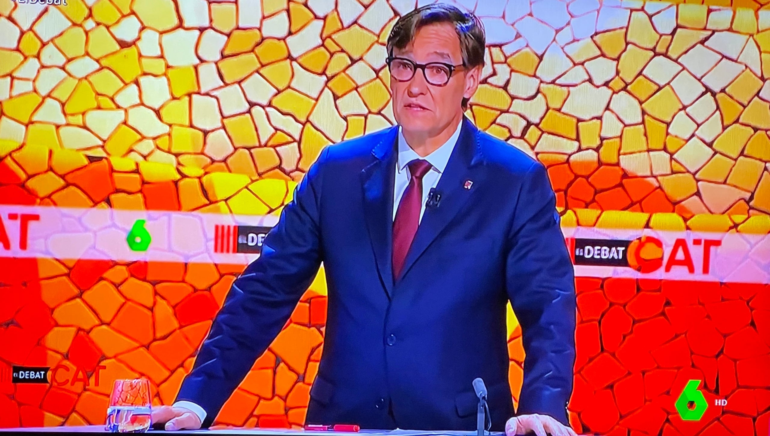 Salvador Illa, en un moment del debat
