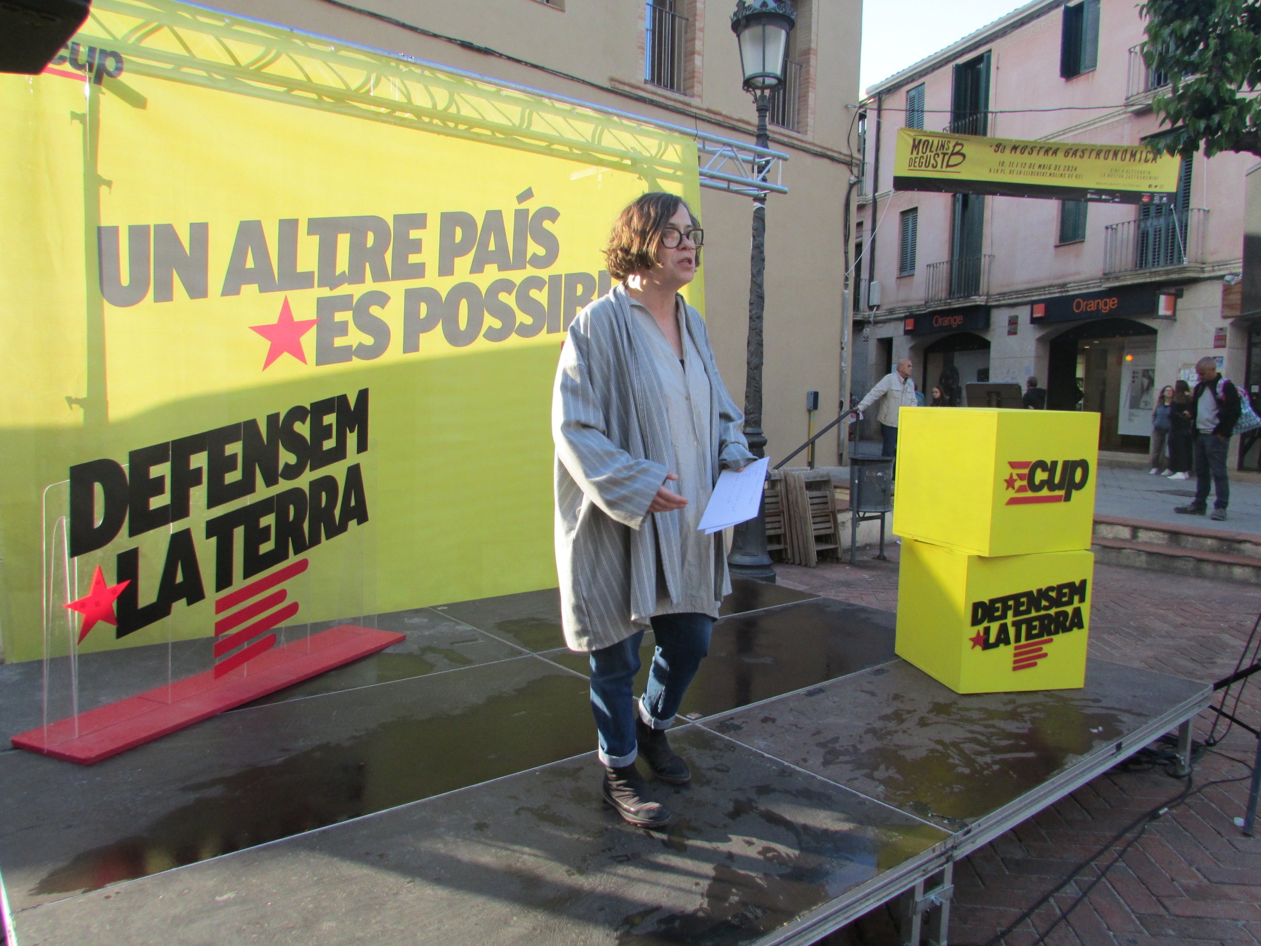L'exdiputada de la CUP, Eulàlia Reguant, a un acte a Molins de Rei / Alberto Prieto