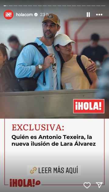 Primera foto de Lara Álvarez i Antonio junts - Instagram