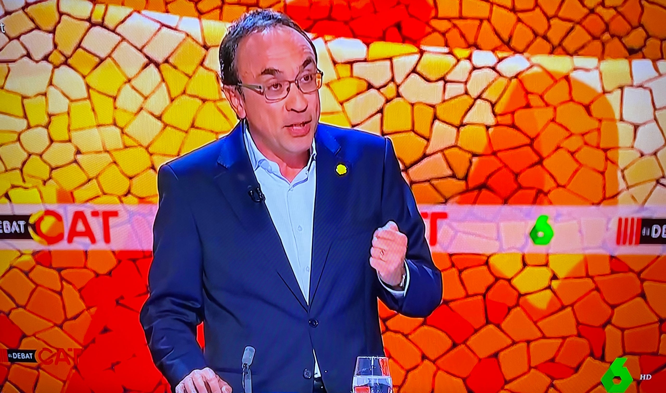 Josep Rull, en un moment del debat