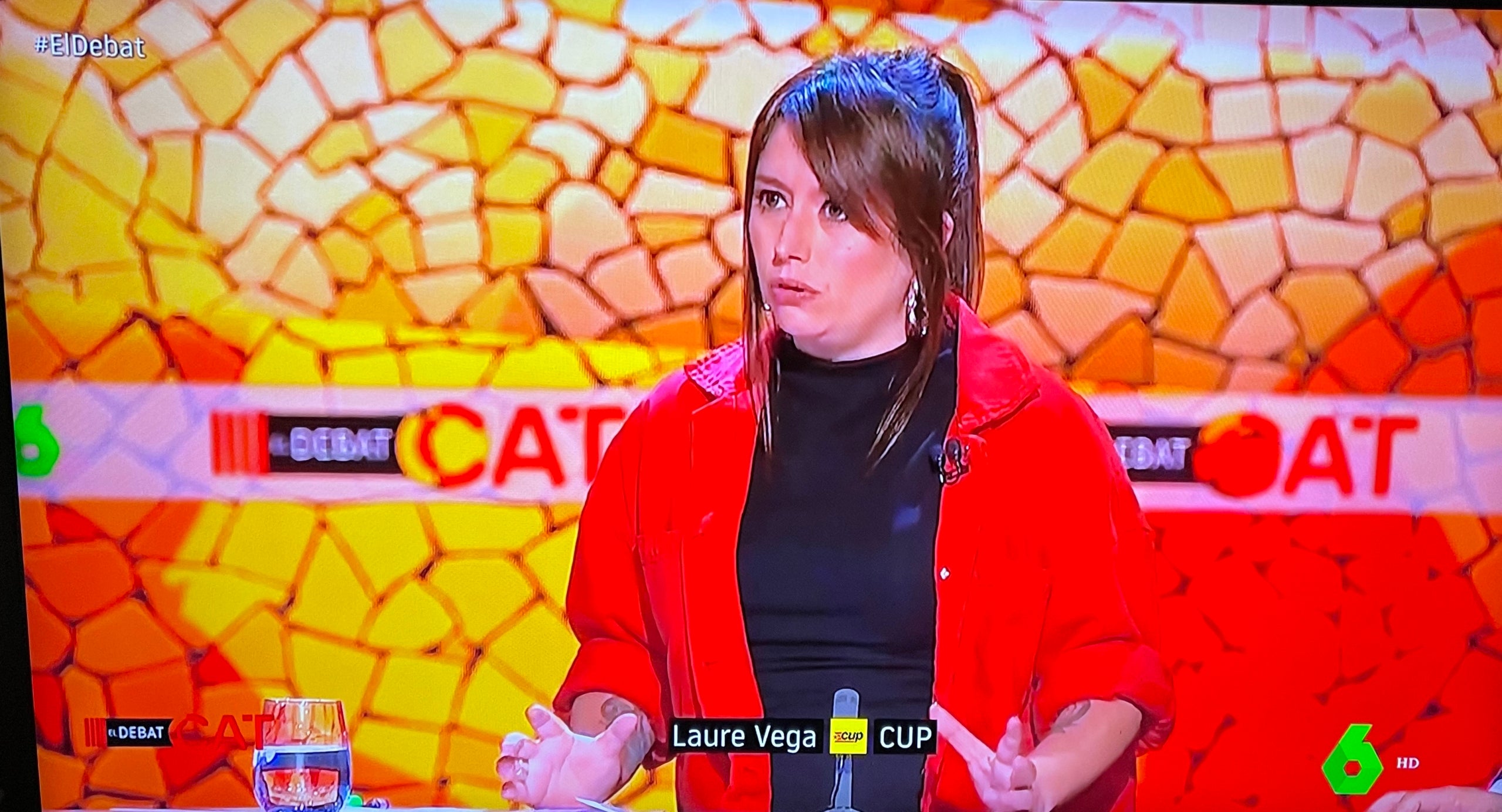 Laure Vega, en un moment del debat