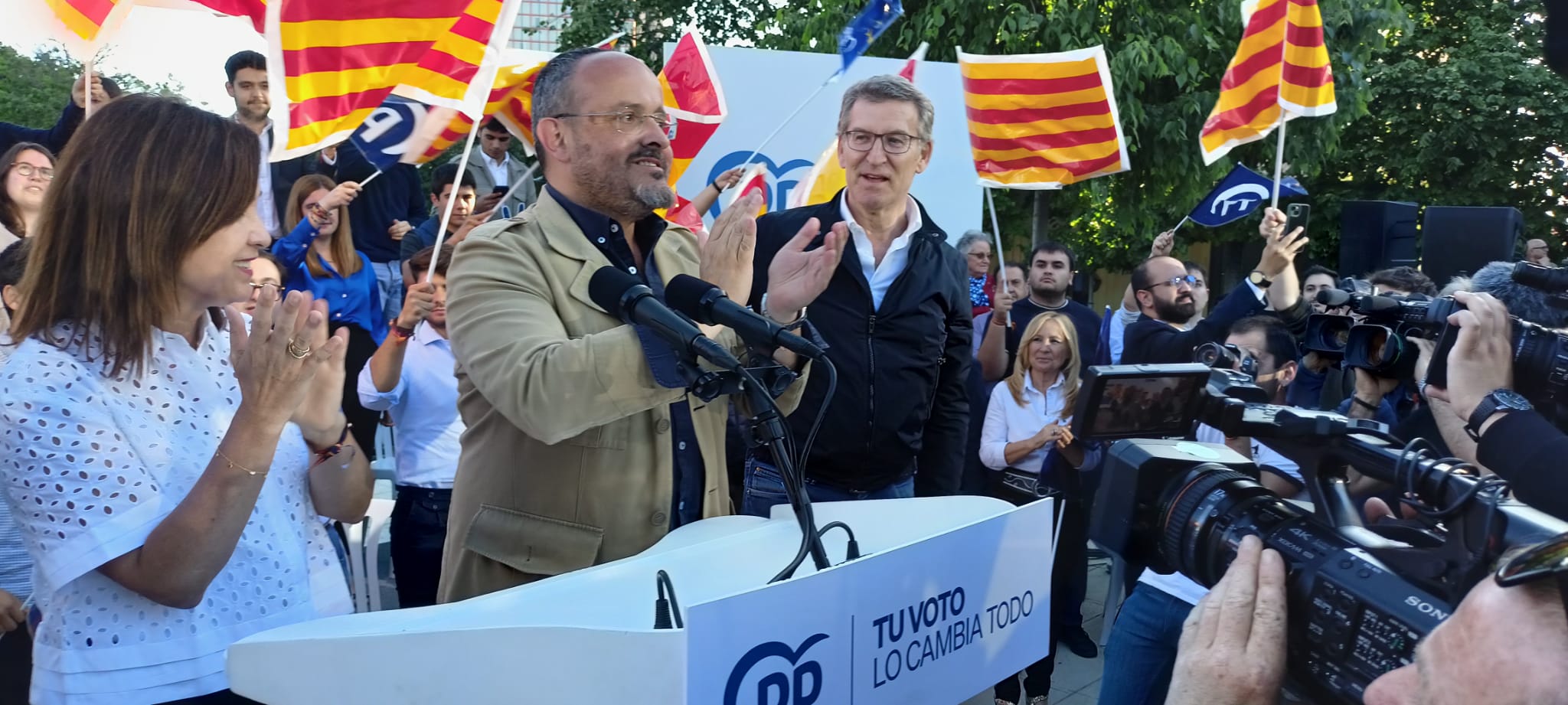 Alejandro Fernández i Alberto Nuñez Feijóo a L'Hospitalet de Llobregat/Joan Manel Oller